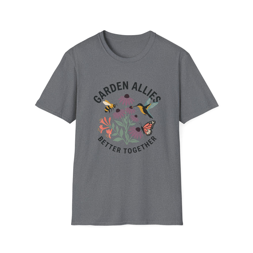 Garden Allies T-Shirt — "Garden Allies: Better Together" Floral Pollinator Tee