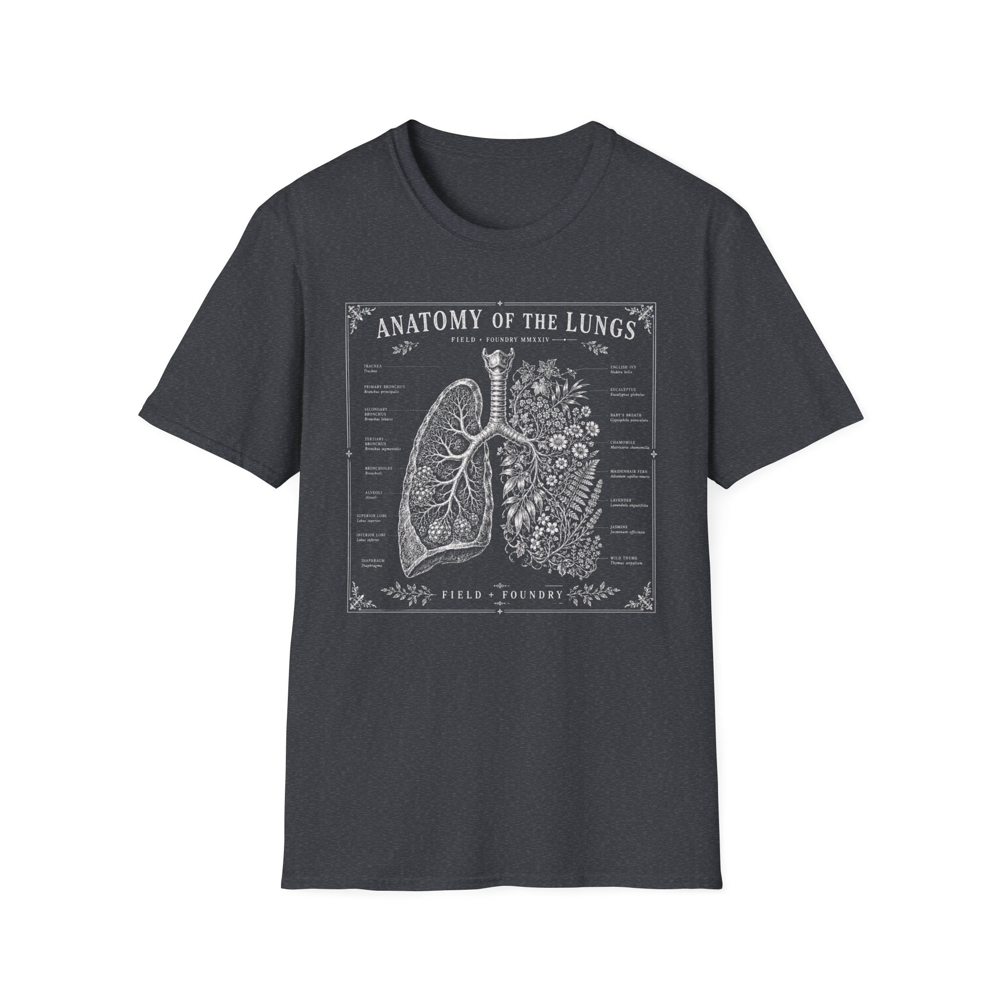 Anatomy of the Lungs T-Shirt — Vintage Medical Diagram Tee