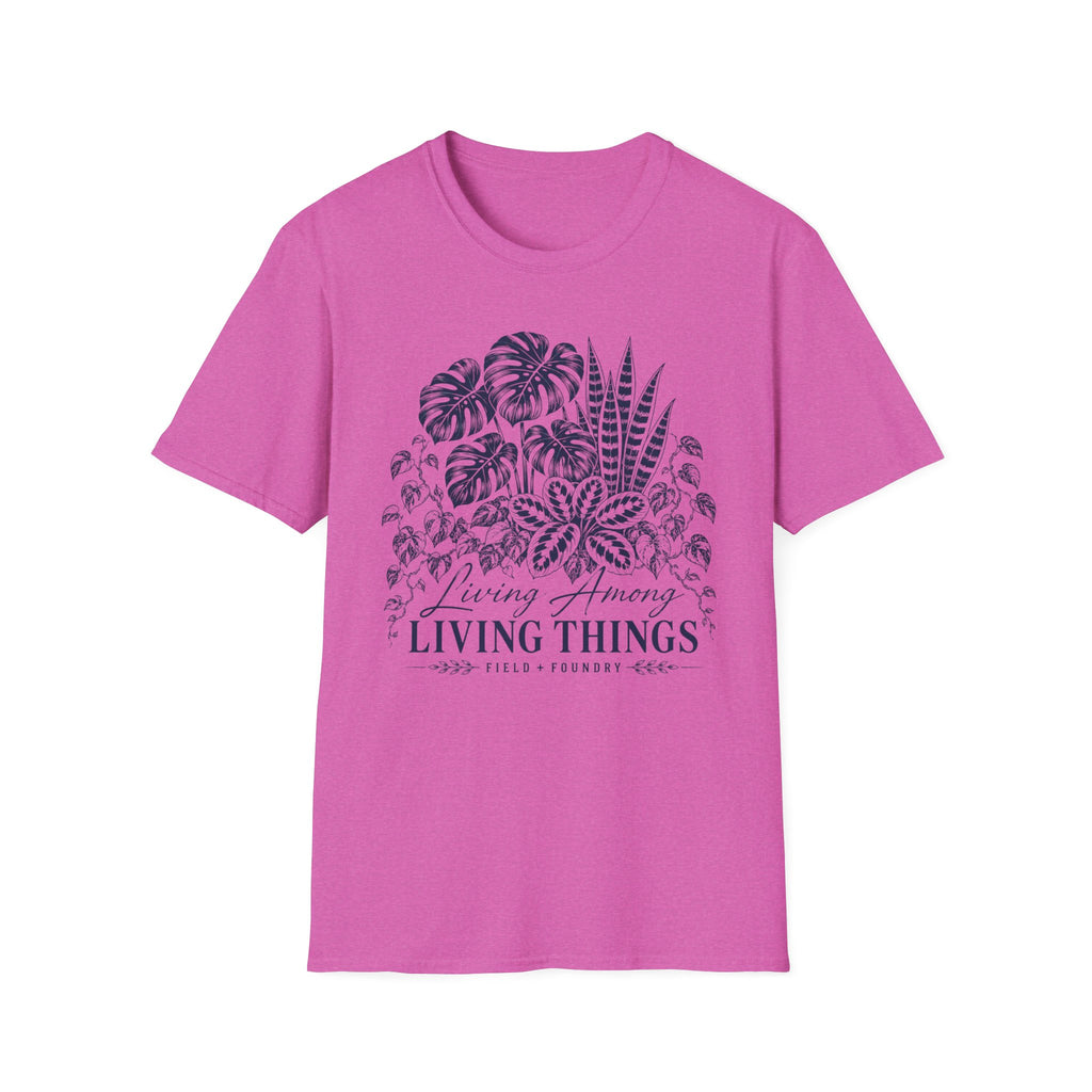 Botanical Plant T-Shirt — 'Living Among Living Things' Graphic Tee