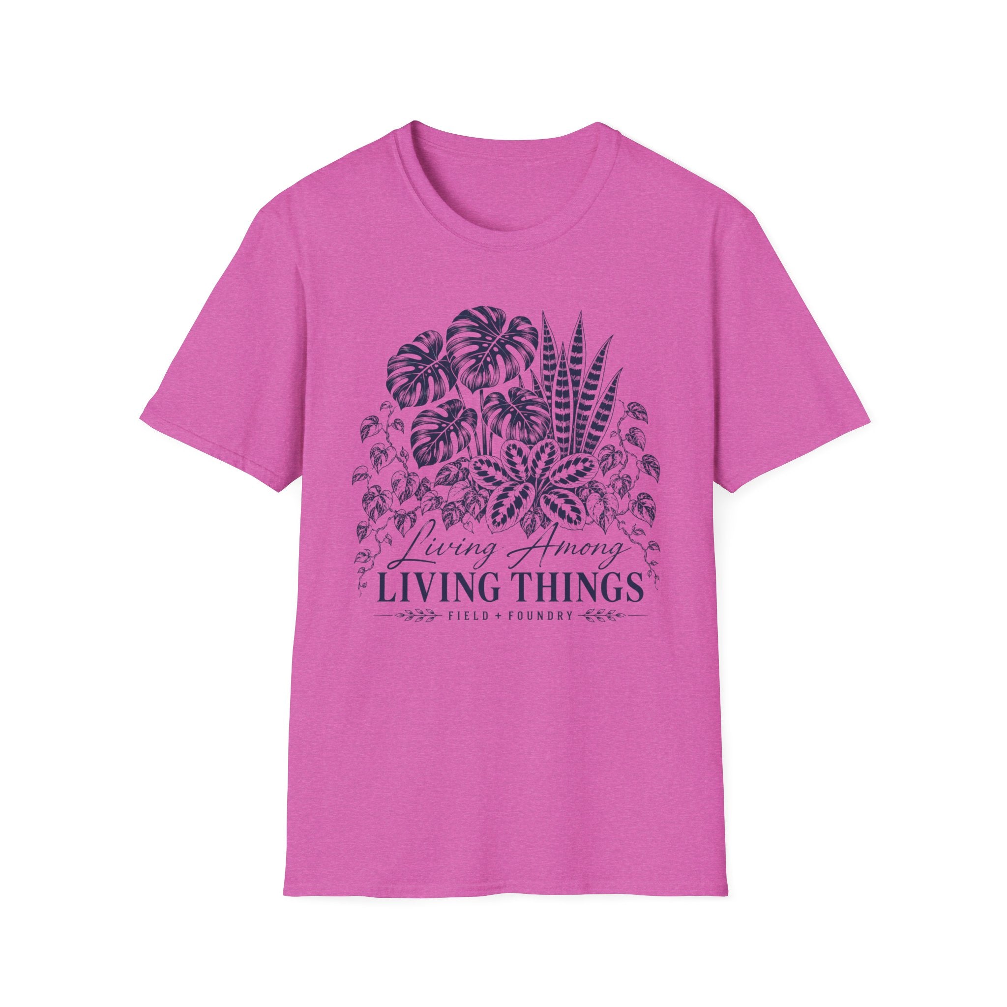 Botanical Plant T-Shirt — 'Living Among Living Things' Graphic Tee