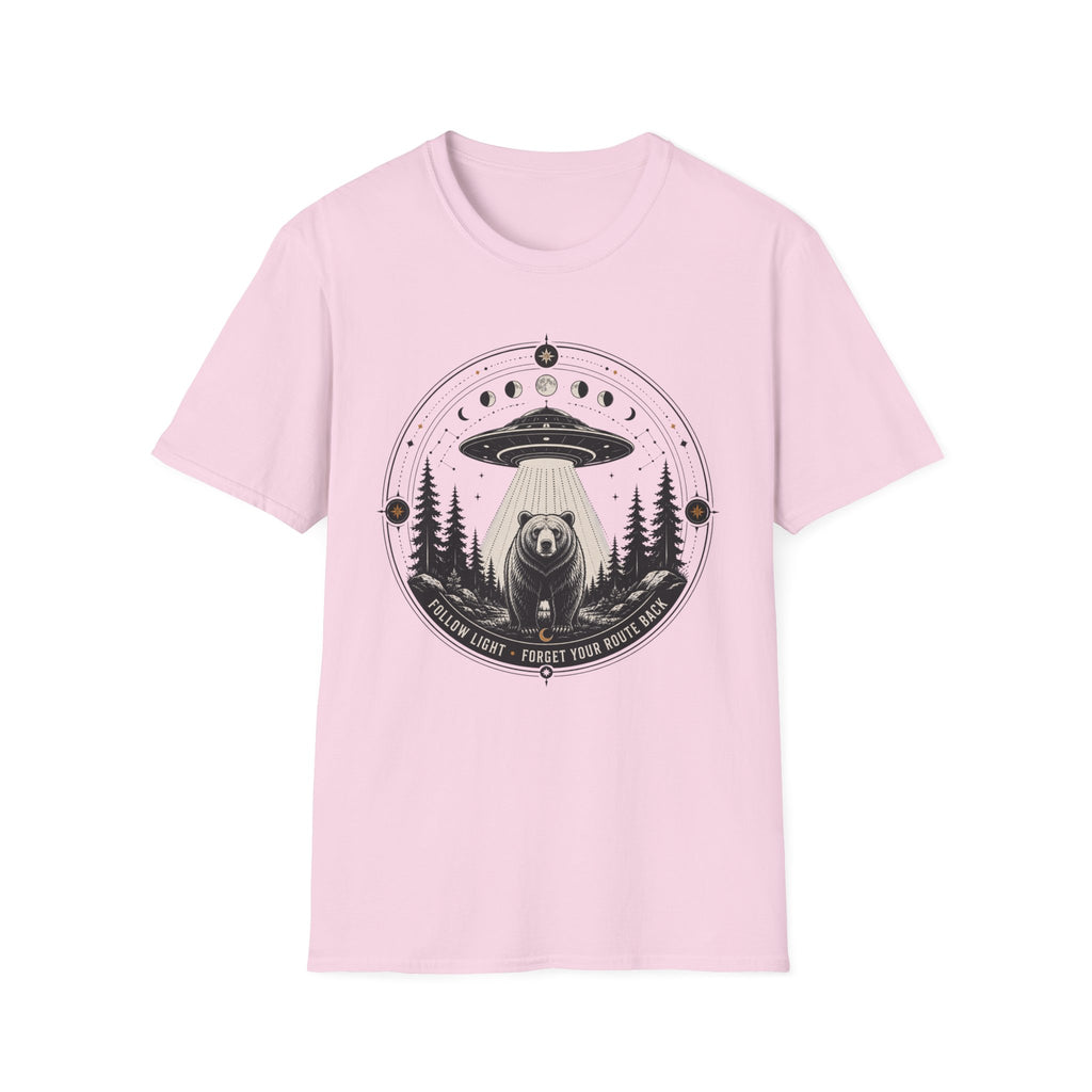 Bear & UFO T‑Shirt Celestial Forest Abduction Graphic Tee