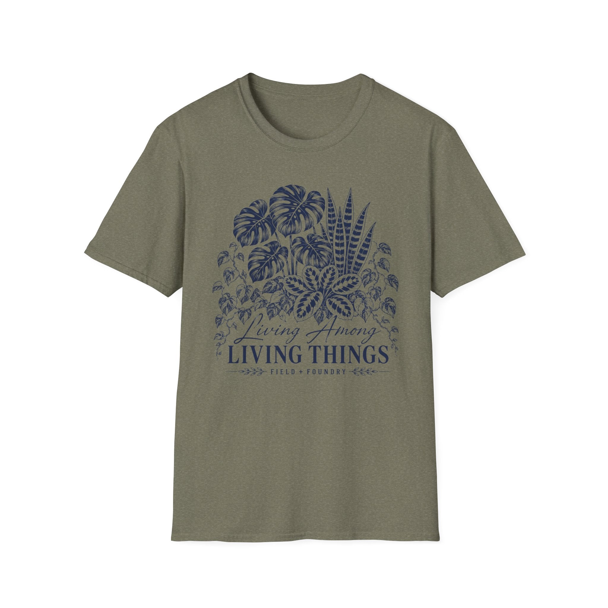 Botanical Plant T-Shirt — 'Living Among Living Things' Graphic Tee