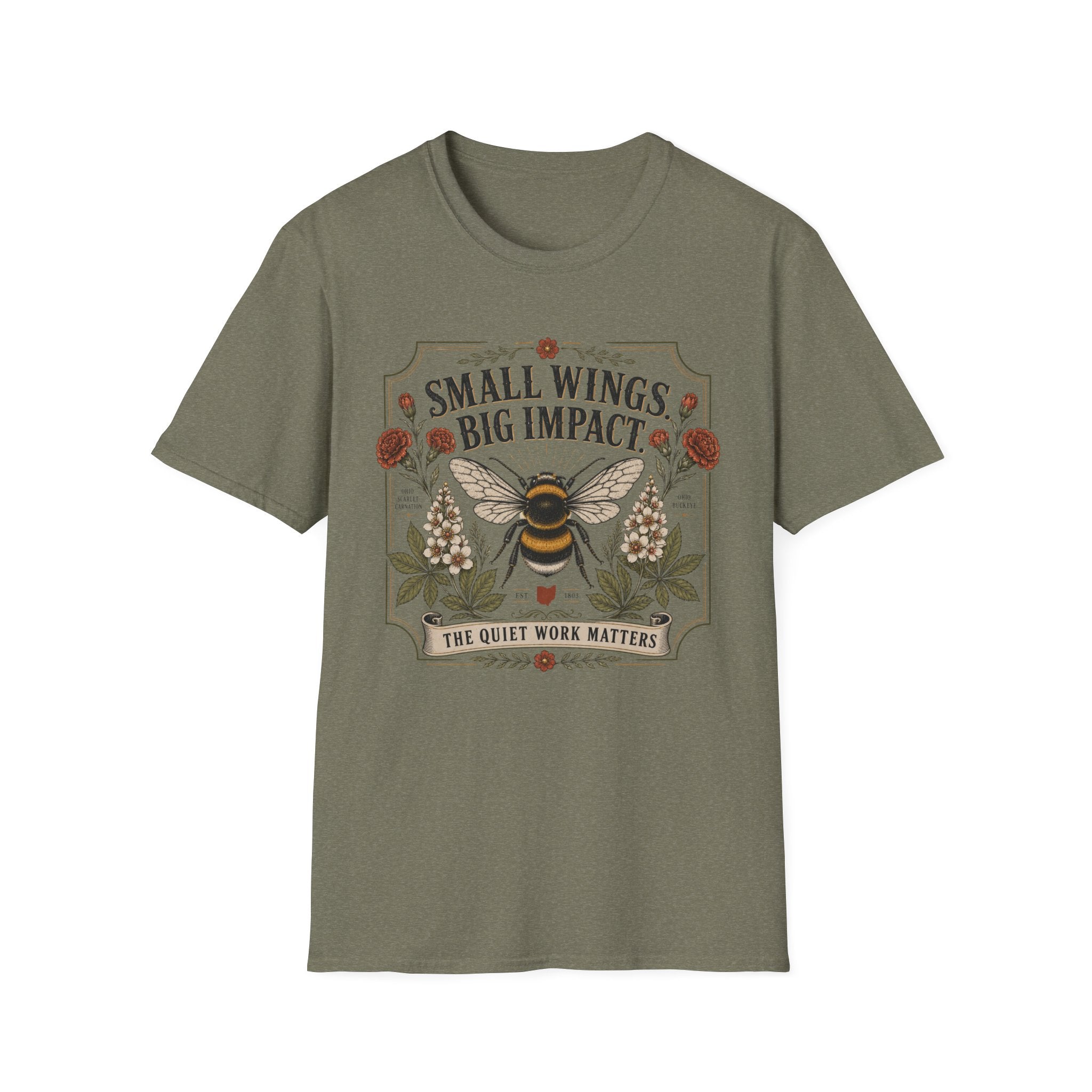 T-Shirt — Small Wings Big Impact Bee Graphic Tee