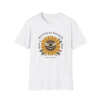 Sunflower Bee T-Shirt — "Rooted in Wonder" Botanical Graphic Tee