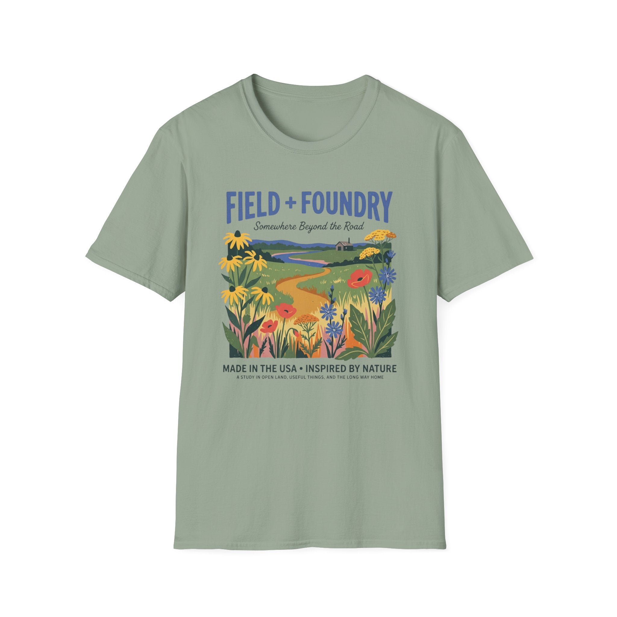 Field + Foundry 'Somewhere Beyond the Road' Graphic T-Shirt Wildflower Landscape Tee