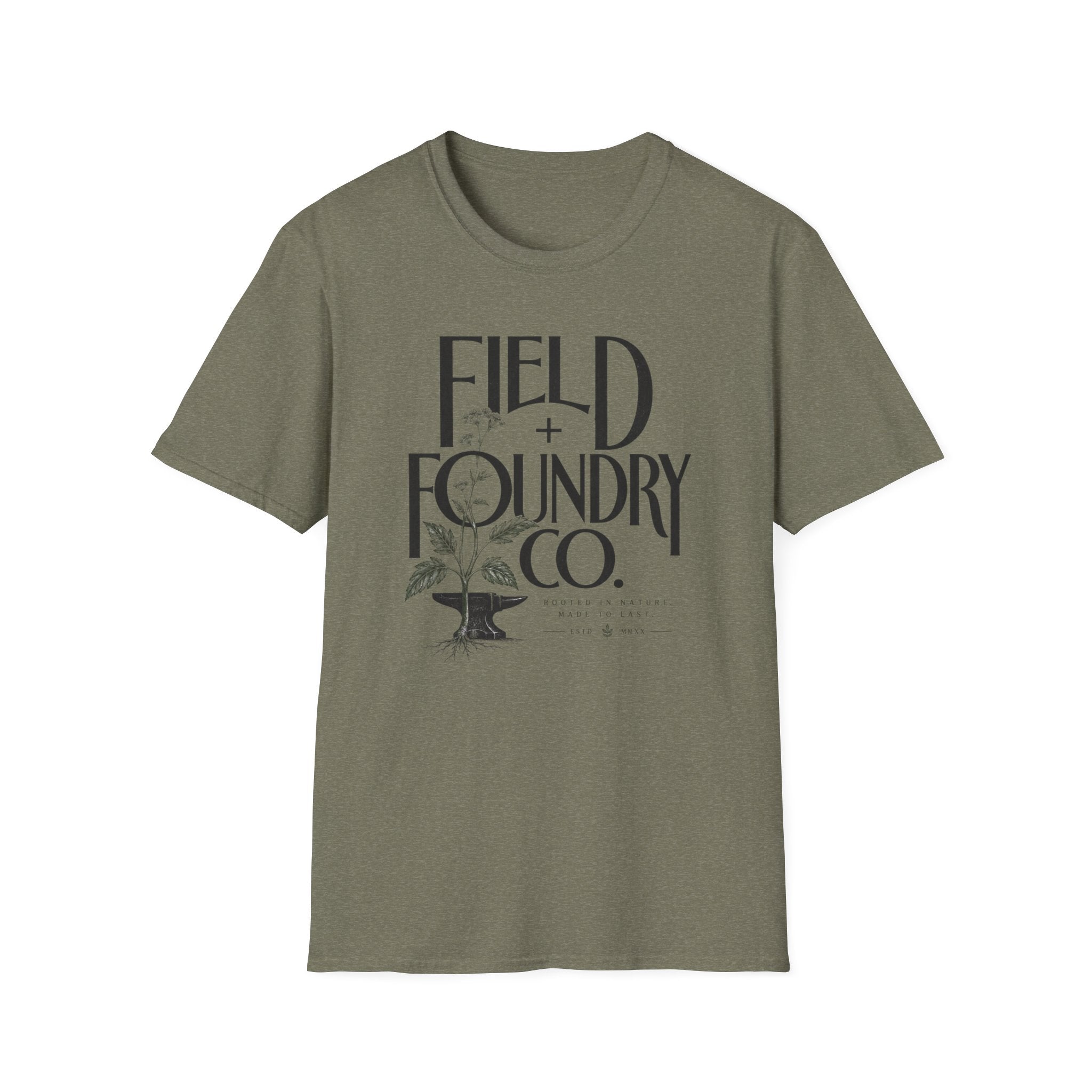 Field + Foundry Co. Logo T-Shirt — Vintage Botanical Graphic Tee
