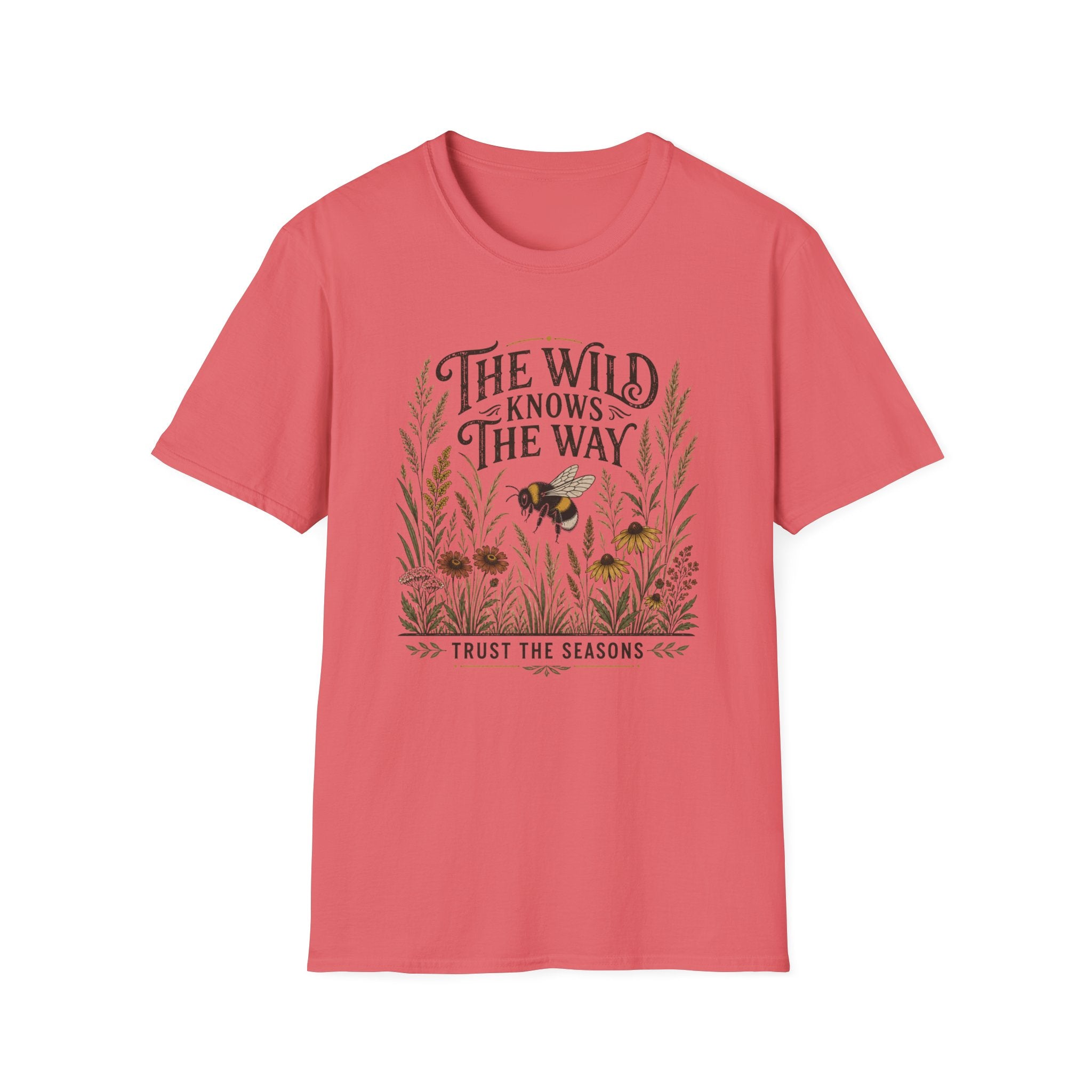 The Wild Knows The Way T-Shirt — Nature Bee Floral Adventure Tee