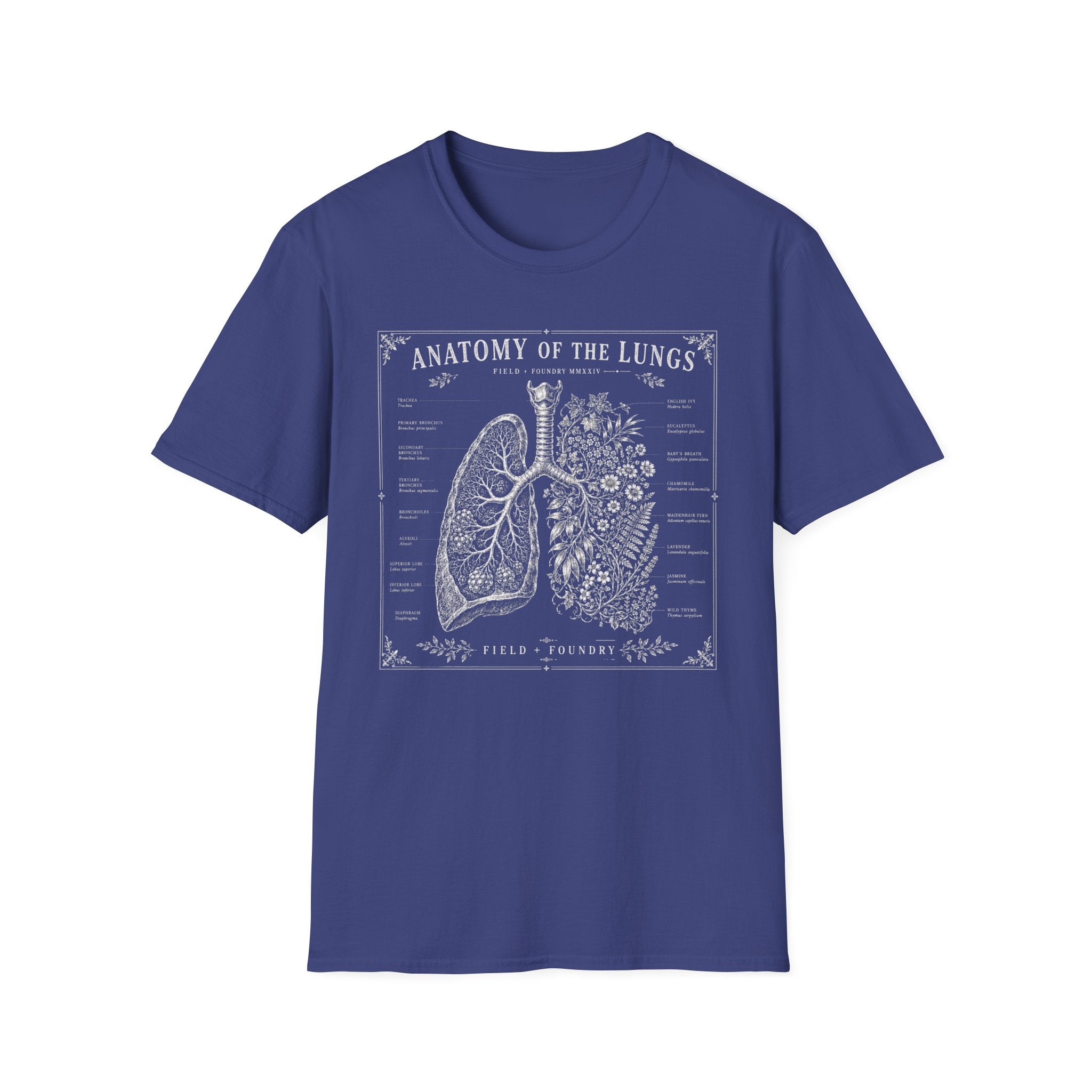 Anatomy of the Lungs T-Shirt — Vintage Medical Diagram Tee