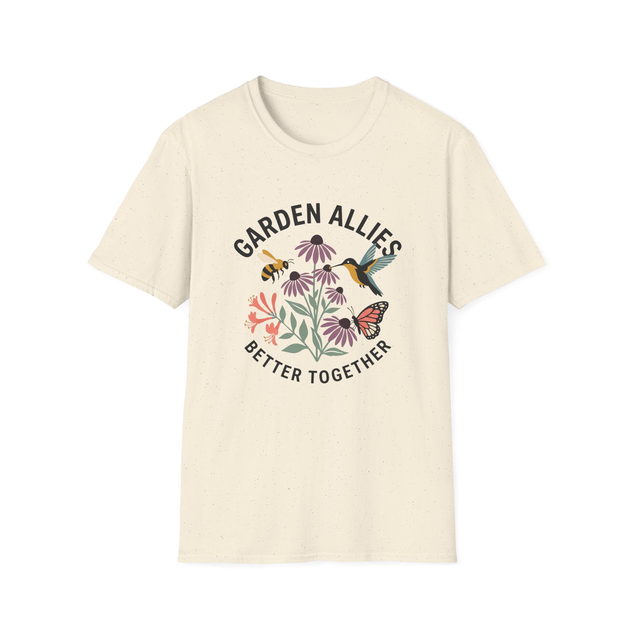 Garden Allies T-Shirt — "Garden Allies: Better Together" Floral Pollinator Tee