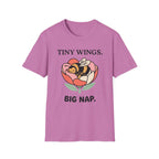 T-Shirt — Tiny Wings. Big Nap. Cute Bee Flower Graphic Tee