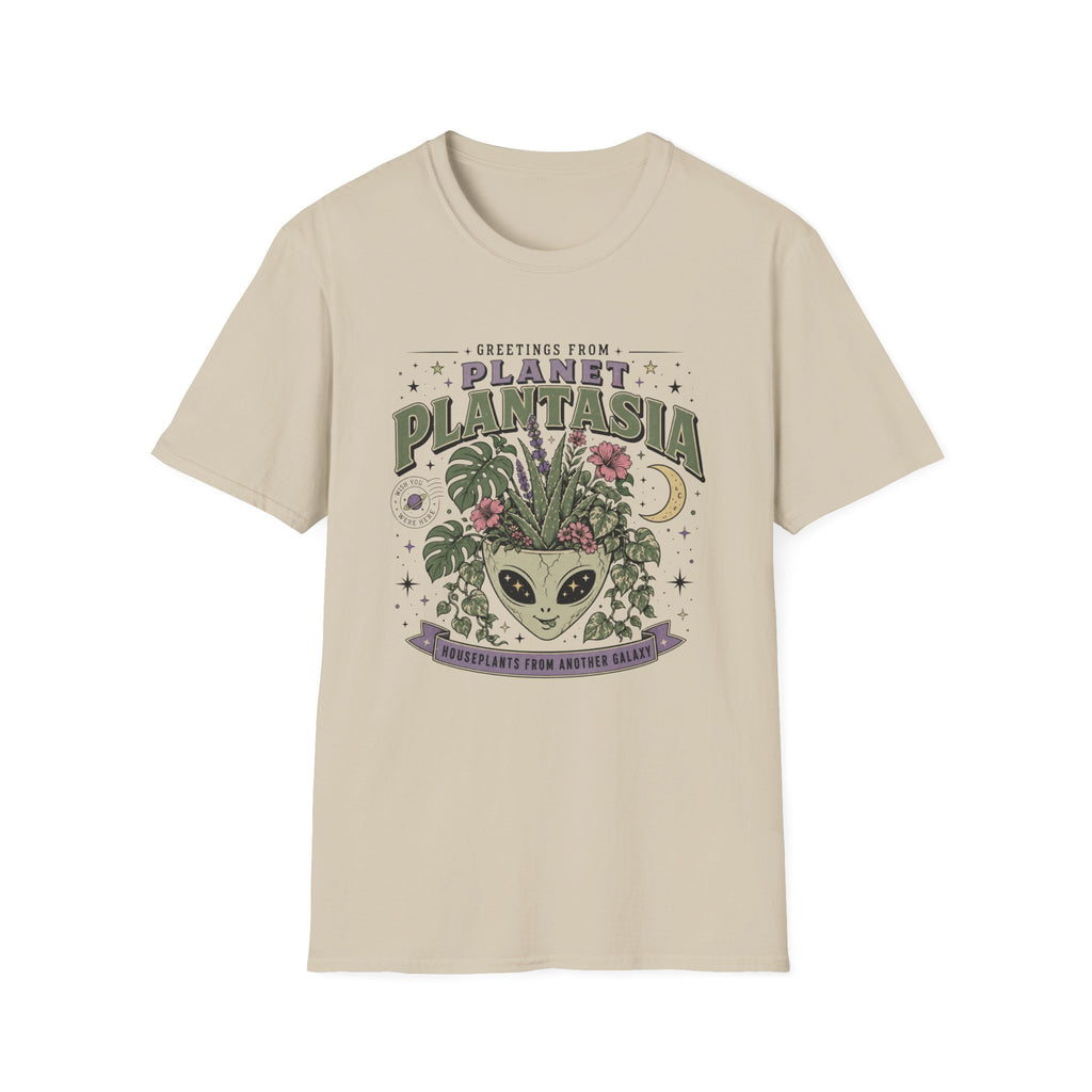 Planet Plantasia T-Shirt "Greetings from Planet Plantasia" Botanical Alien Graphic Tee