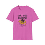 Bee Graphic T-Shirt — "Small Wings. Big Impact." Inspirational Eco Tee