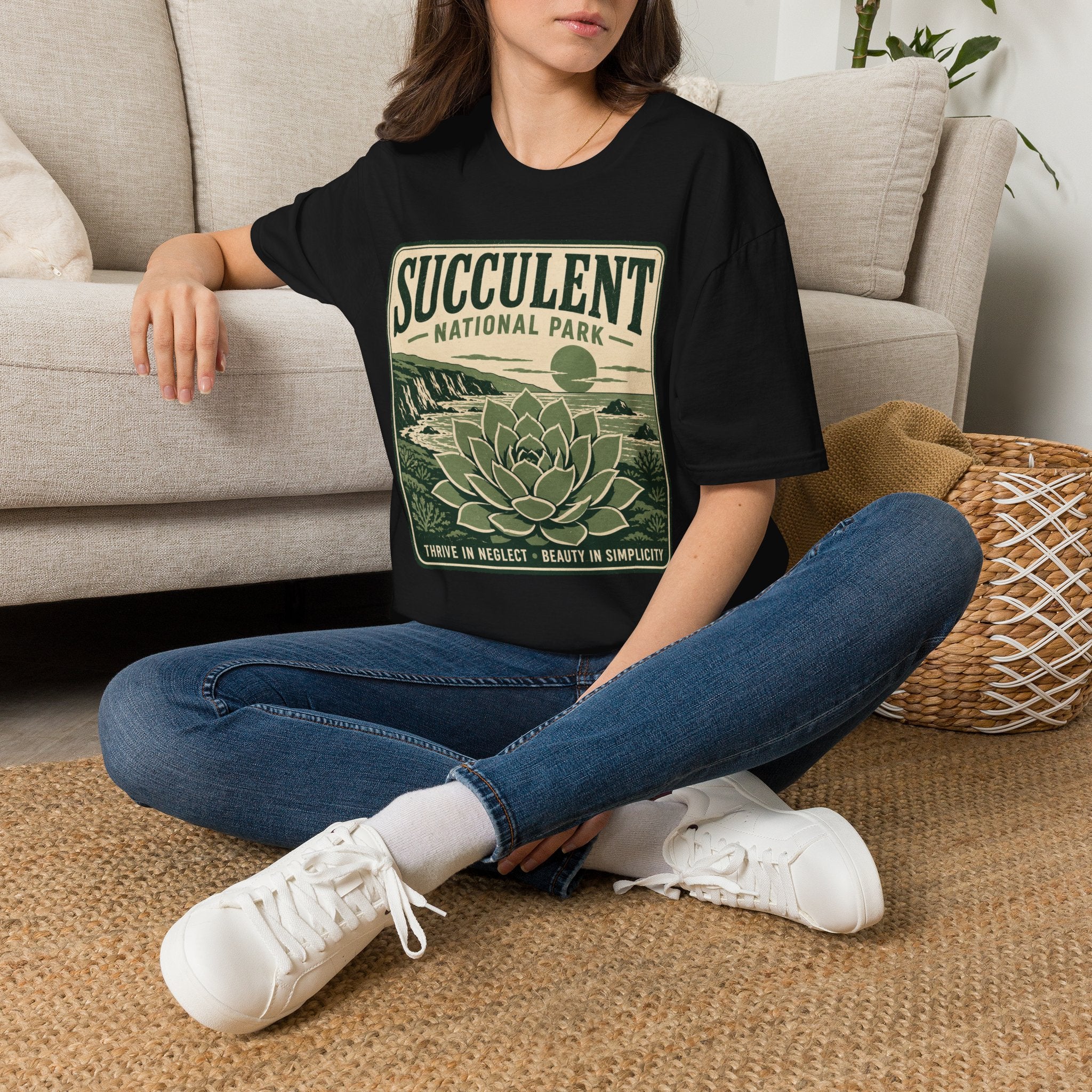 Succulent National Park T-Shirt — Vintage Botanical Plant Tee