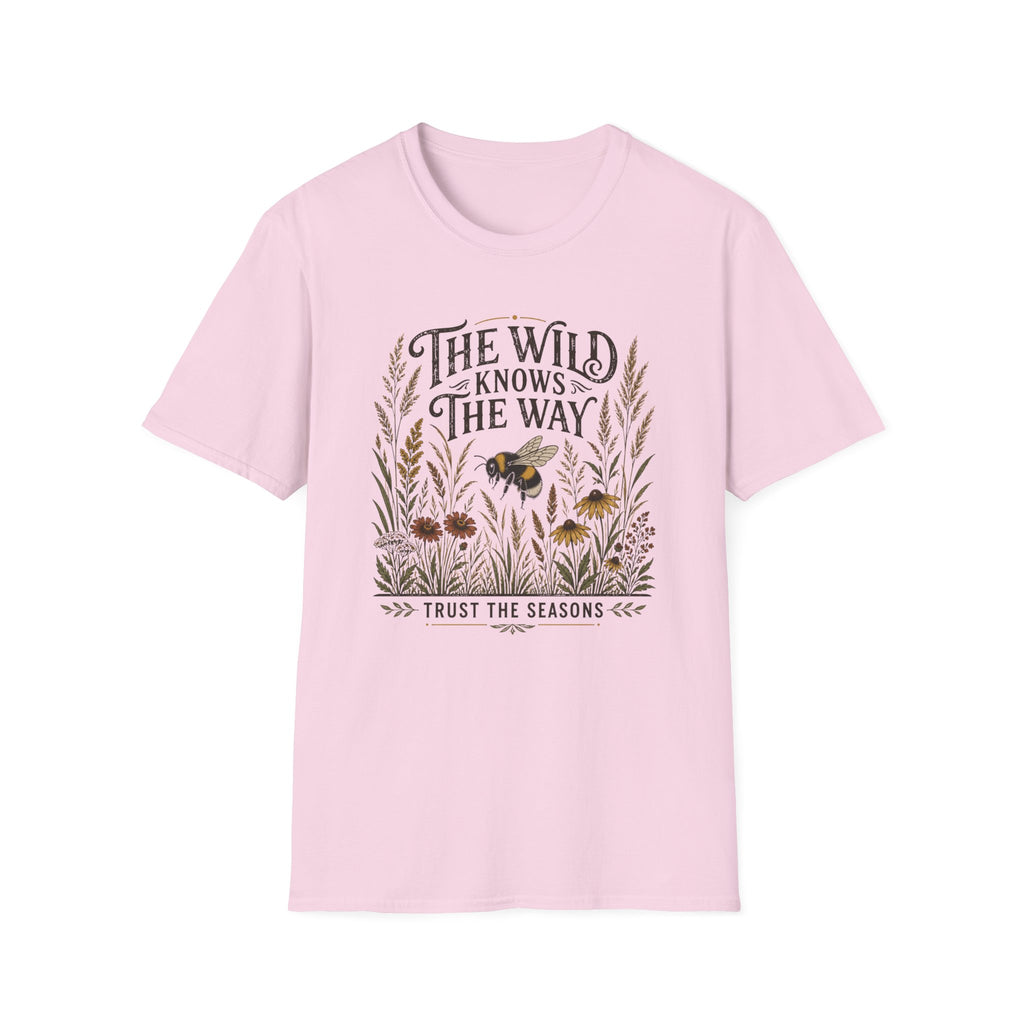 The Wild Knows The Way T-Shirt — Nature Bee Floral Adventure Tee