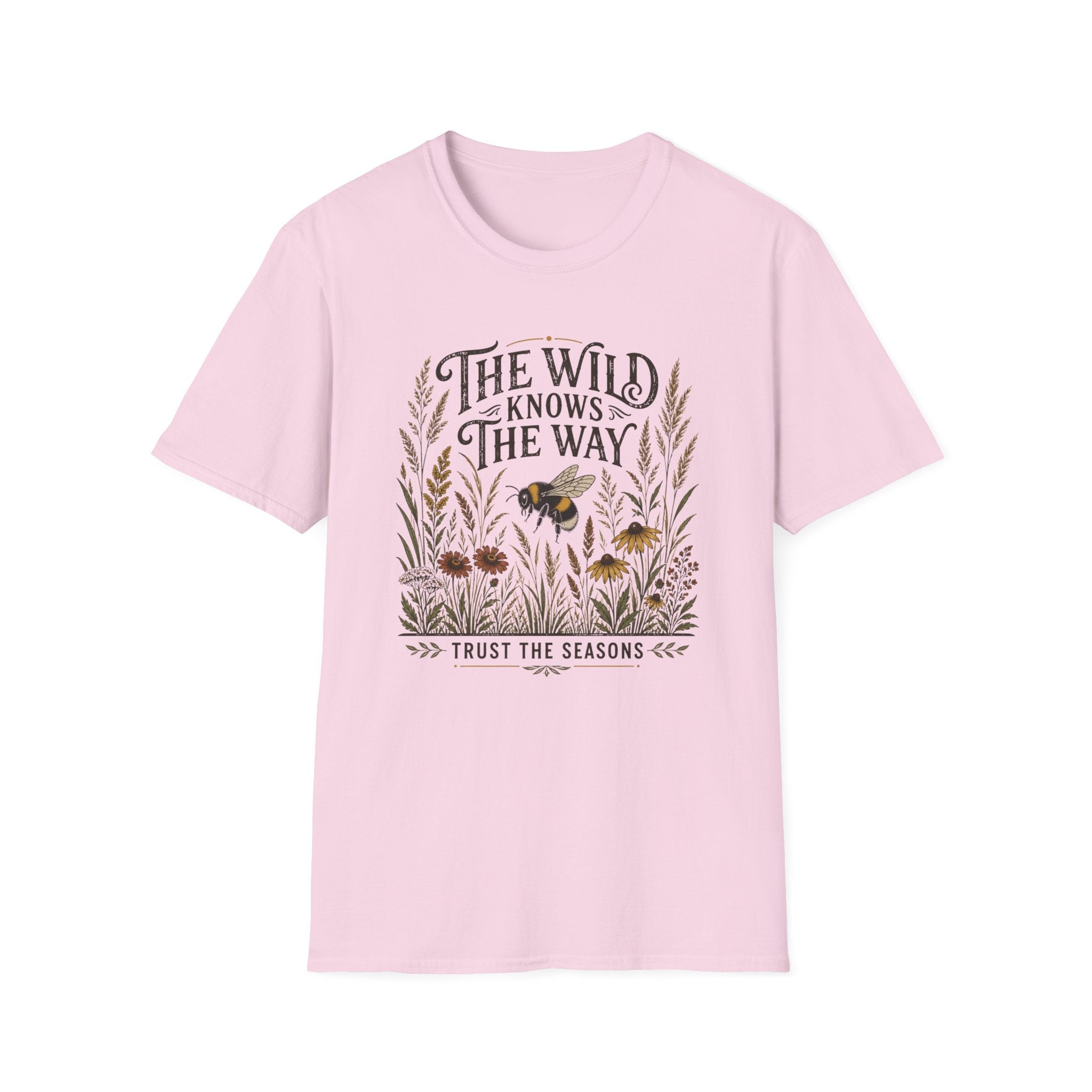 The Wild Knows The Way T-Shirt — Nature Bee Floral Adventure Tee