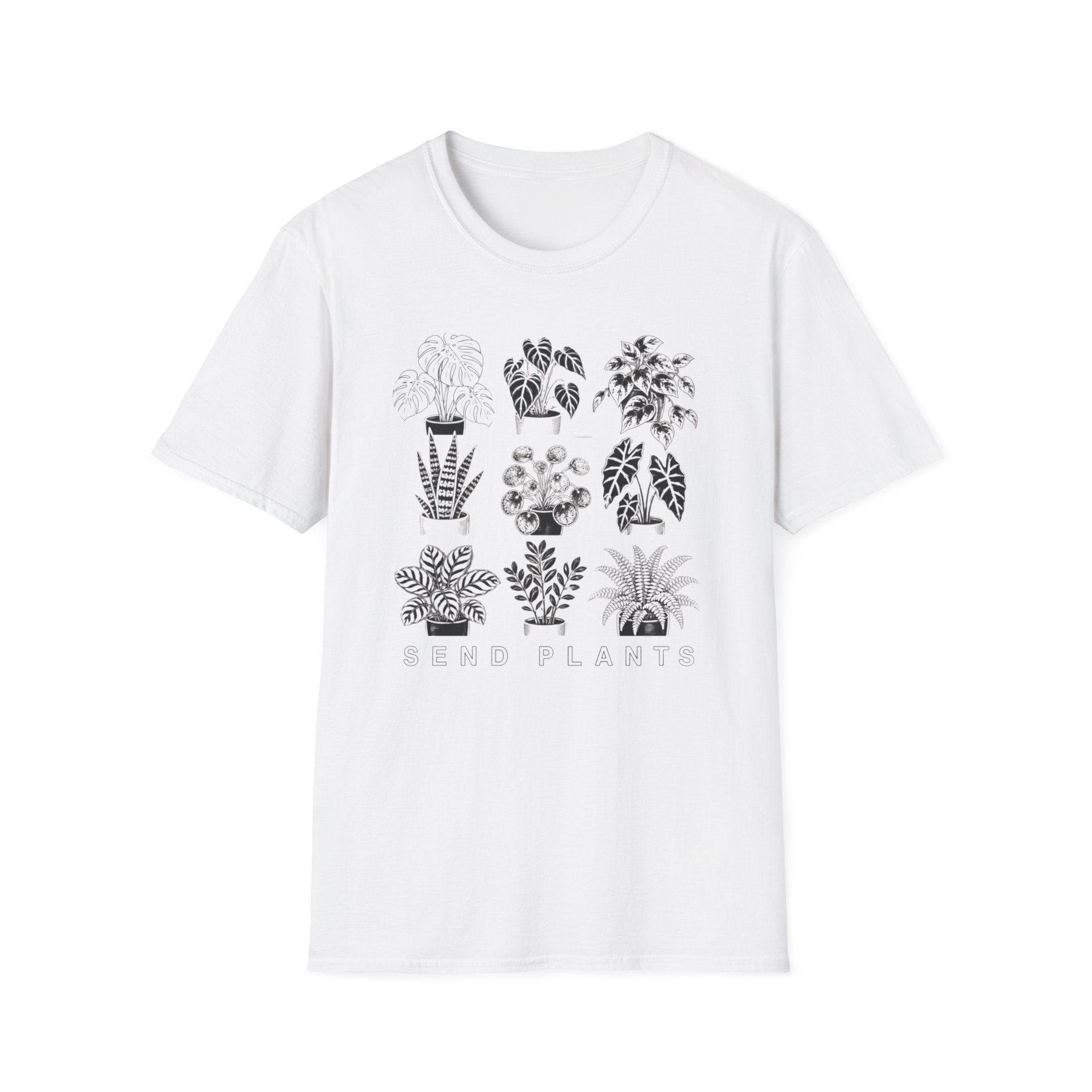 Houseplant Sketches T-Shirt Botanical Plant Lover Tee