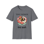 T-Shirt — Tiny Wings. Big Nap. Cute Bee Flower Graphic Tee
