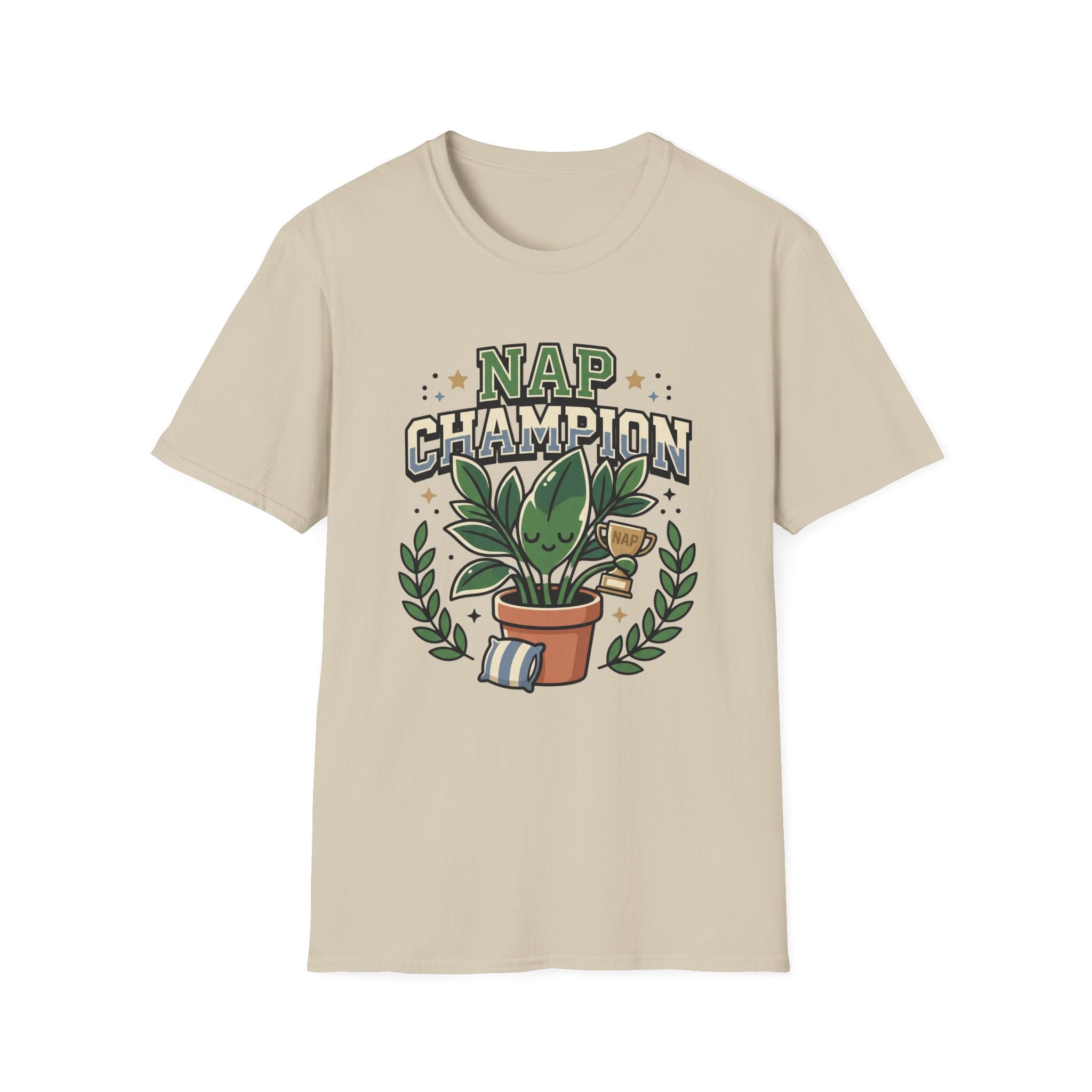 Nap Champion T‑Shirt Funny Plant Lover Sleepy Vibes