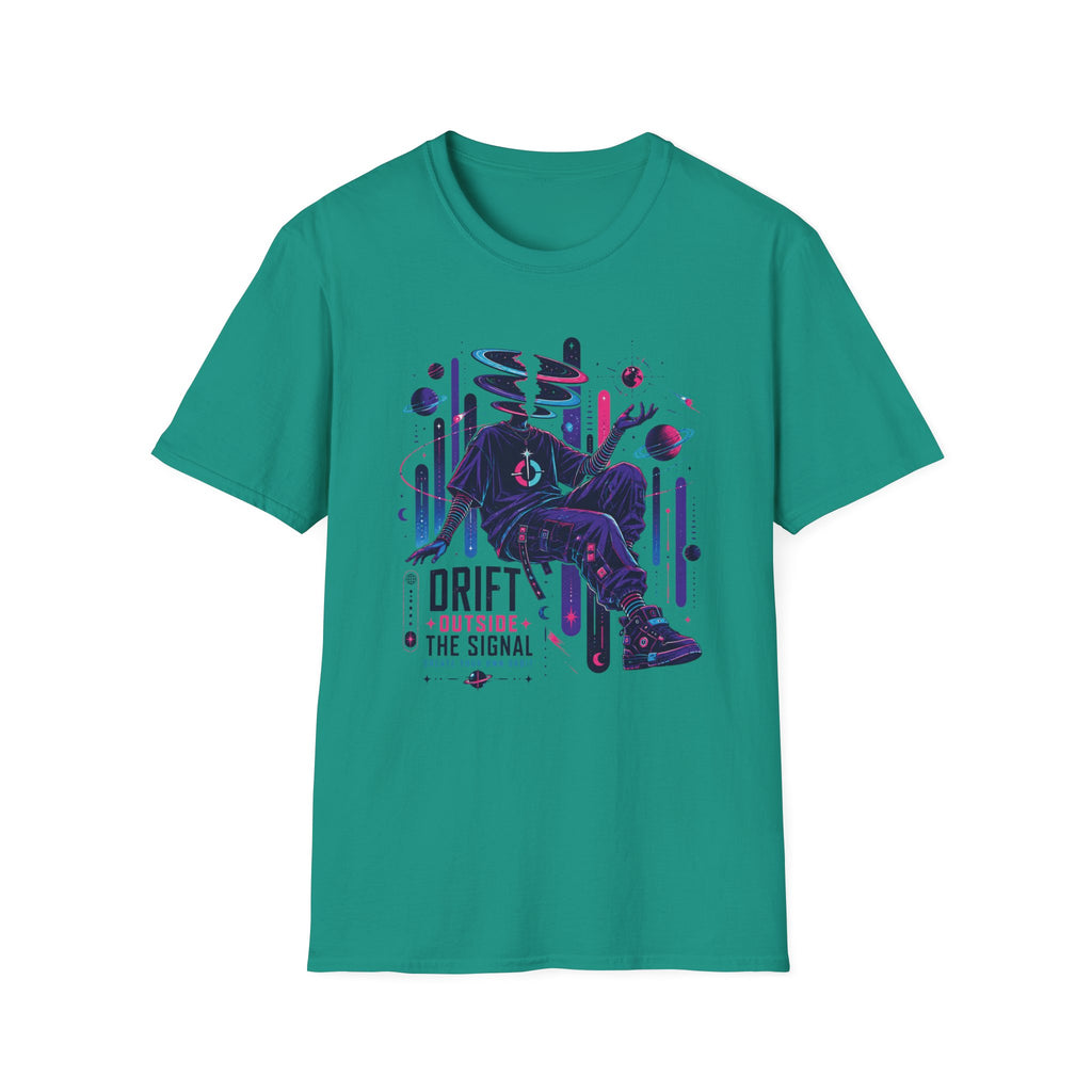 Surreal Space Drifter T-Shirt  "Drift Outside the Signal" Graphic Tee