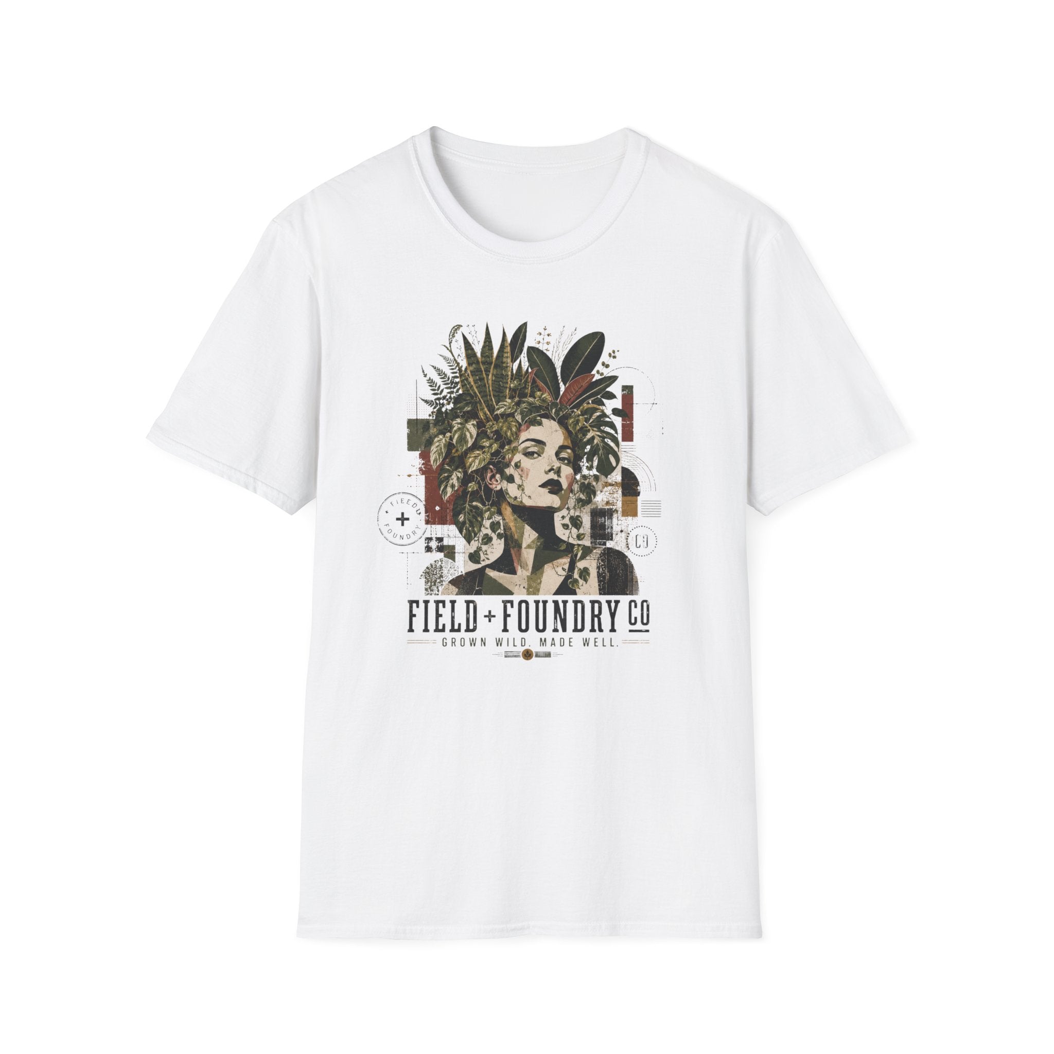 Botanical Muse T-Shirt — Vintage Floral Portrait Tee (Field + Foundry Co.)
