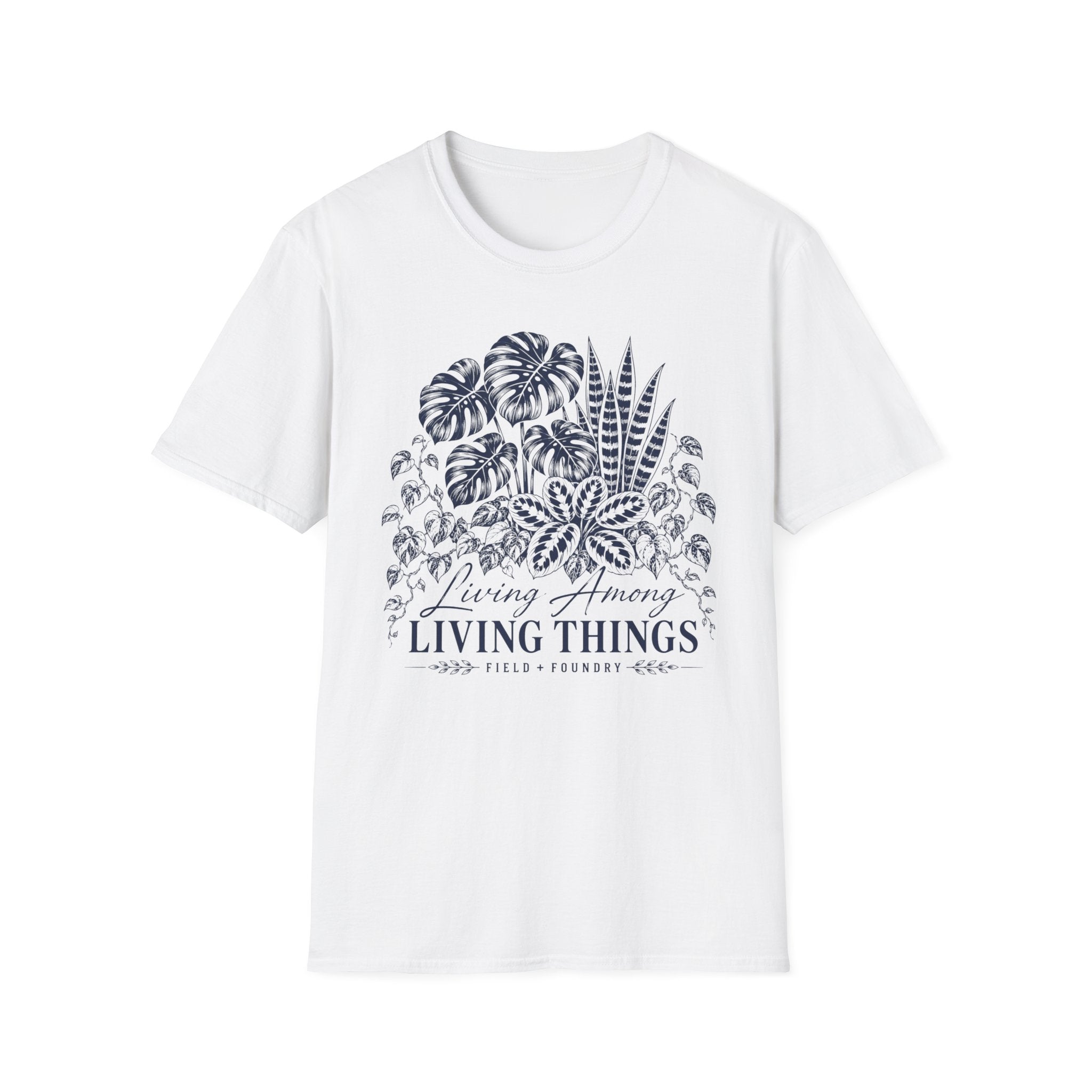 Botanical Plant T-Shirt — 'Living Among Living Things' Graphic Tee