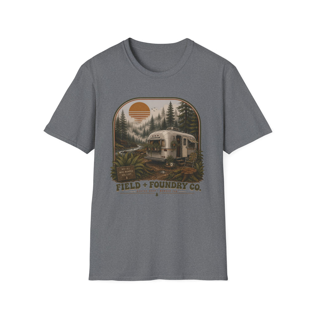 Forest Airstream T-Shirt Retro Sunset