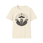 Wolf UFO T-Shirt Mystic Moon Phases Forest Graphic Tee