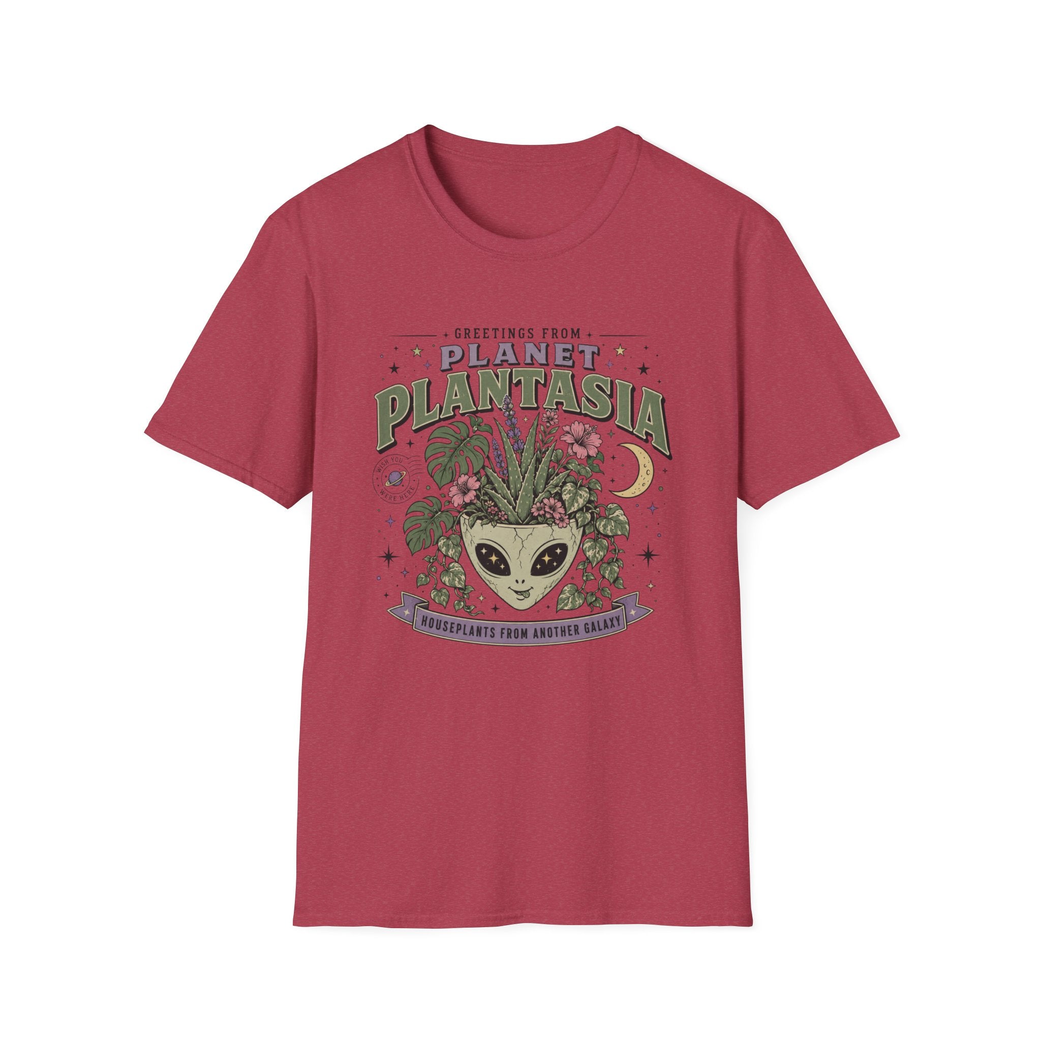 Planet Plantasia T-Shirt "Greetings from Planet Plantasia" Botanical Alien Graphic Tee