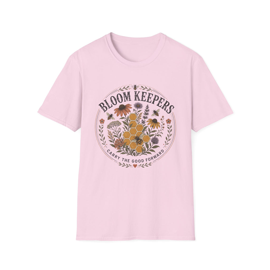 Bloom Keepers T-Shirt Floral Bee & Honeycomb Garden Tee