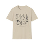Botanical Sketch Wildflower Floral Illustration T-Shirt
