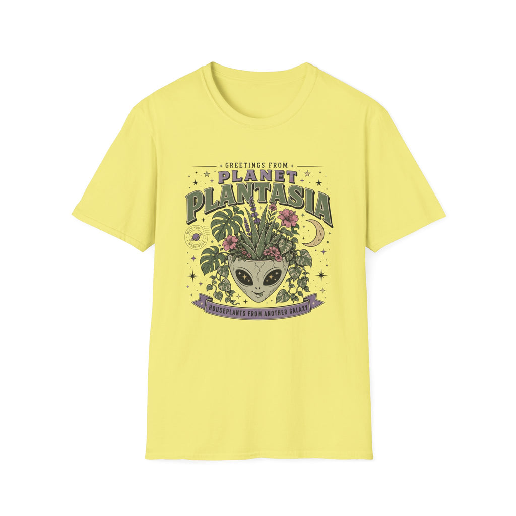Planet Plantasia T-Shirt "Greetings from Planet Plantasia" Botanical Alien Graphic Tee
