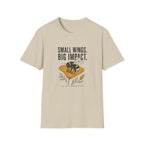 Bee Graphic T-Shirt — "Small Wings. Big Impact." Inspirational Eco Tee