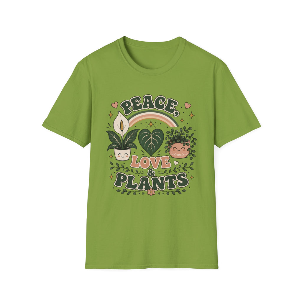 Peace, Love & Plants Retro T-Shirt