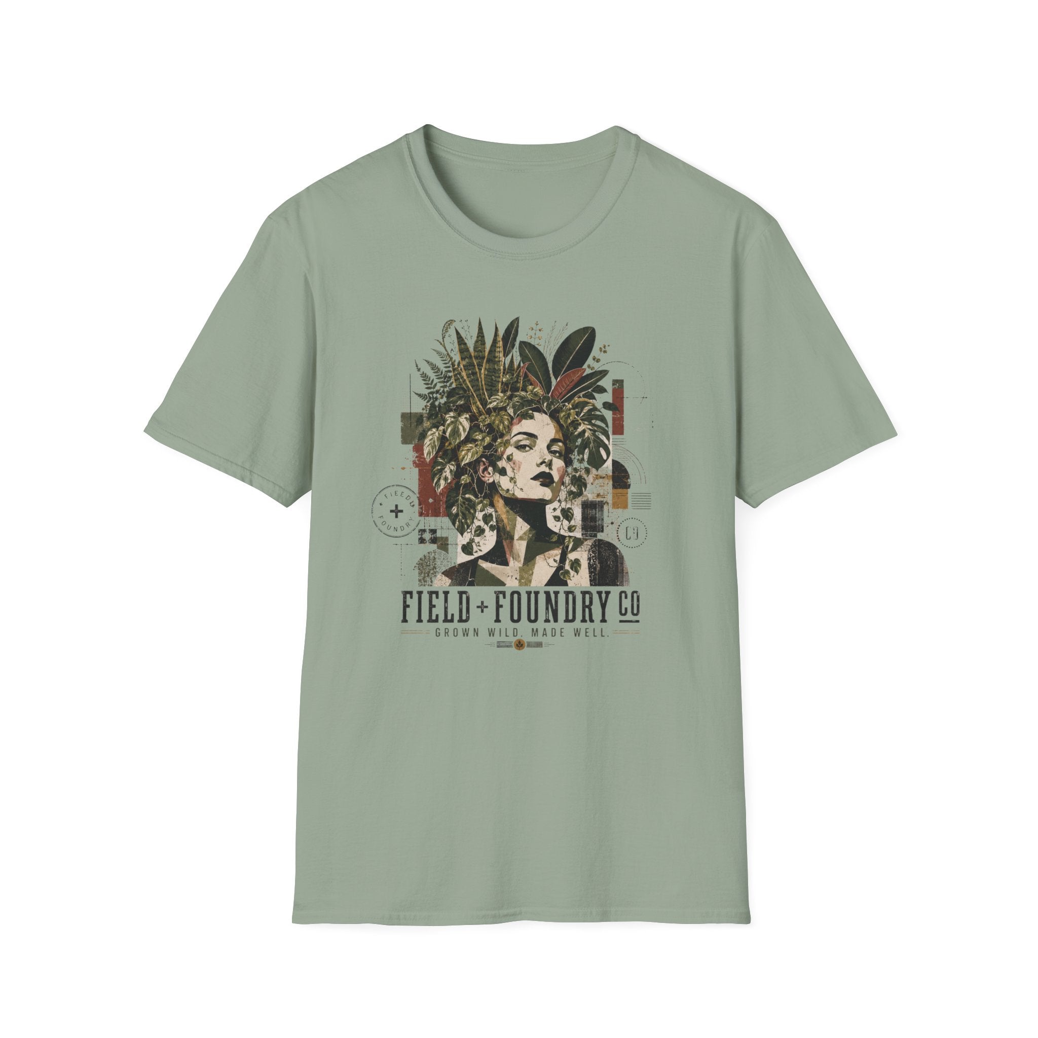Botanical Muse T-Shirt — Vintage Floral Portrait Tee (Field + Foundry Co.)
