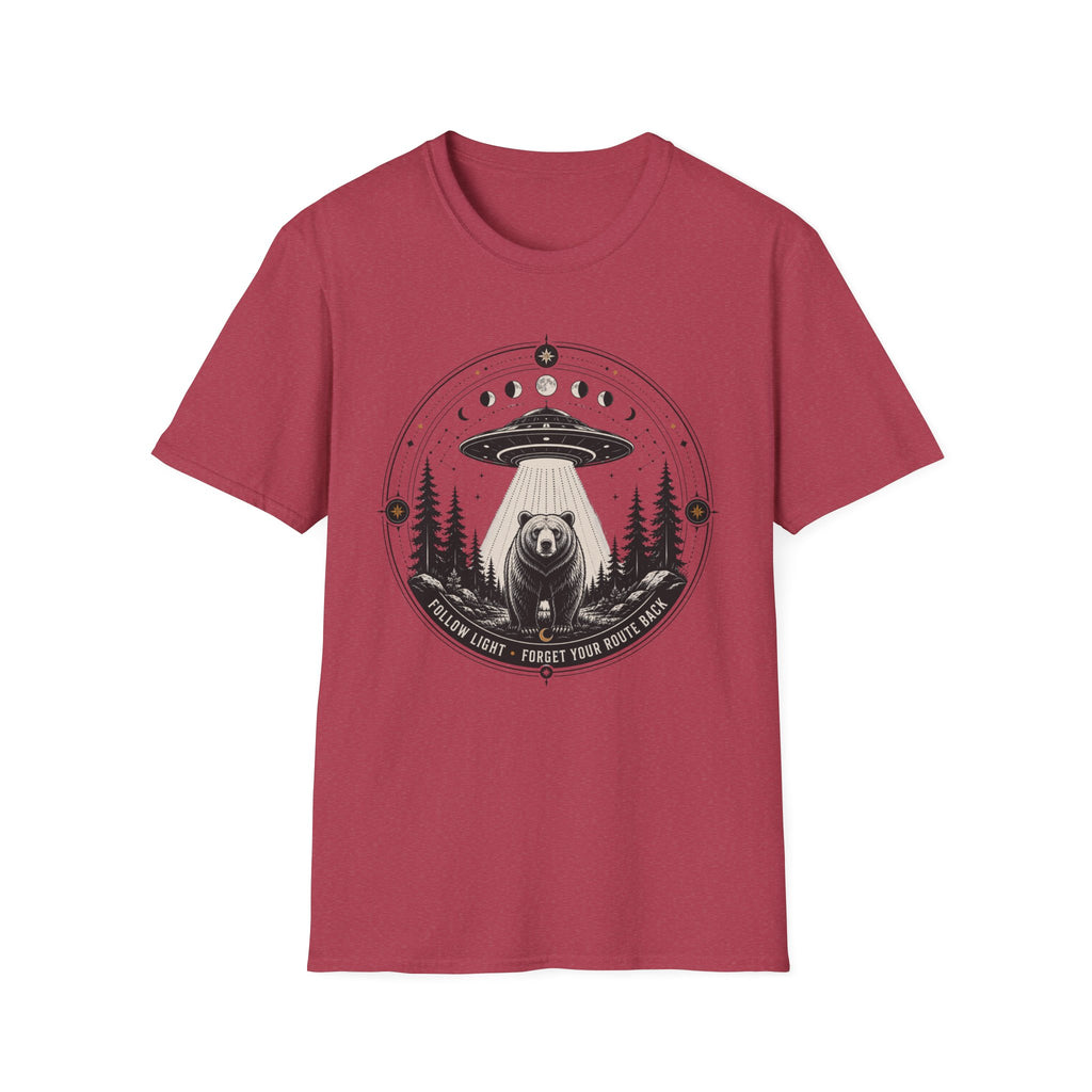 Bear & UFO T‑Shirt Celestial Forest Abduction Graphic Tee