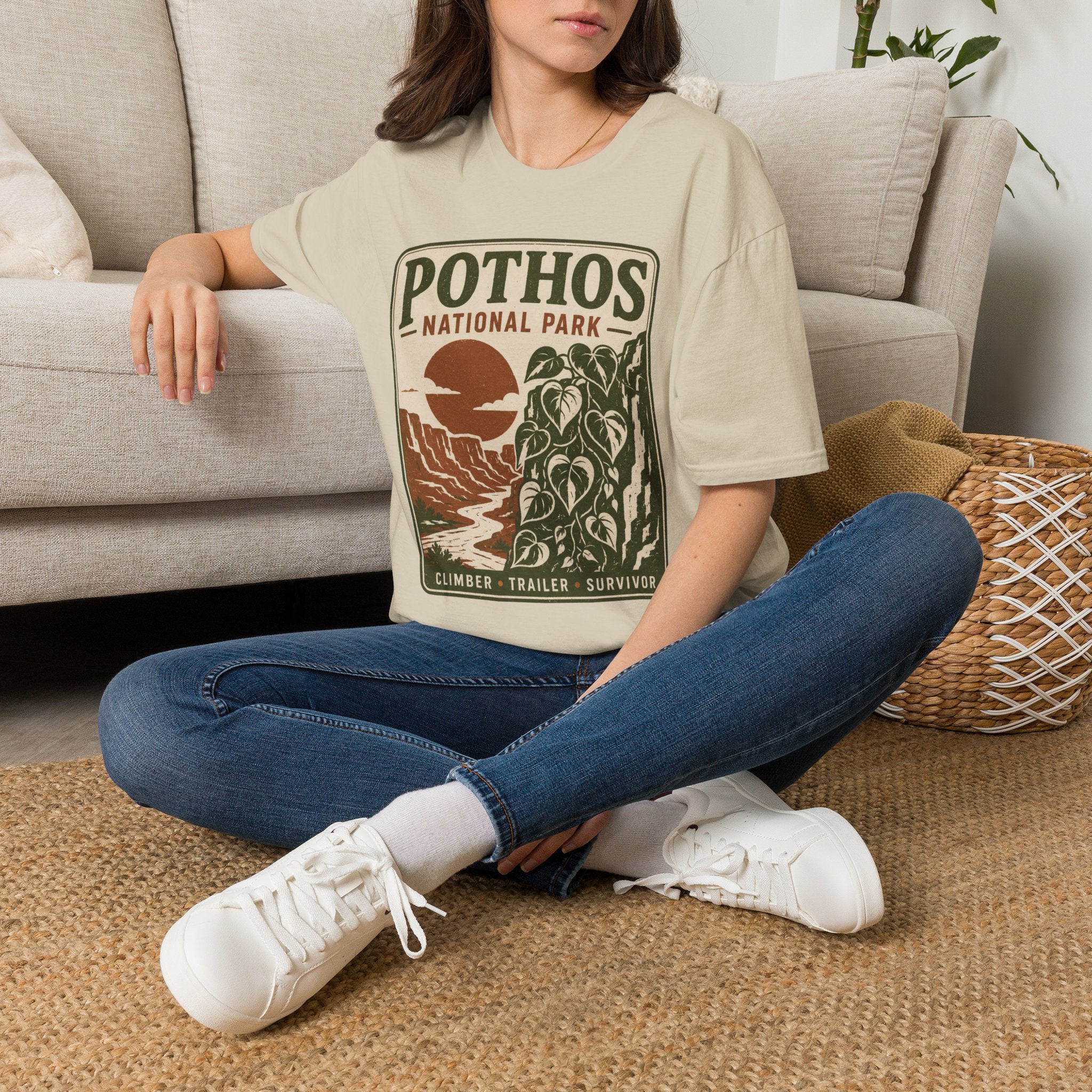 Pothos National Park T-Shirt — Vintage Plant Lover Tee