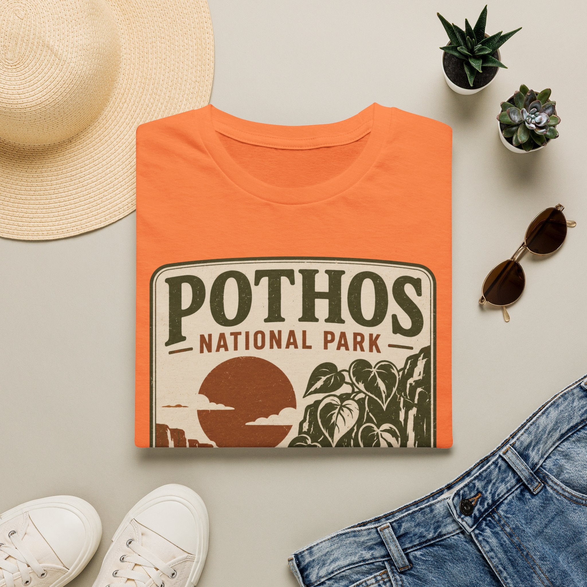 Pothos National Park T-Shirt — Vintage Plant Lover Tee