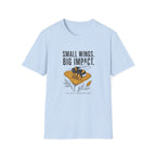 Bee Graphic T-Shirt — "Small Wings. Big Impact." Inspirational Eco Tee