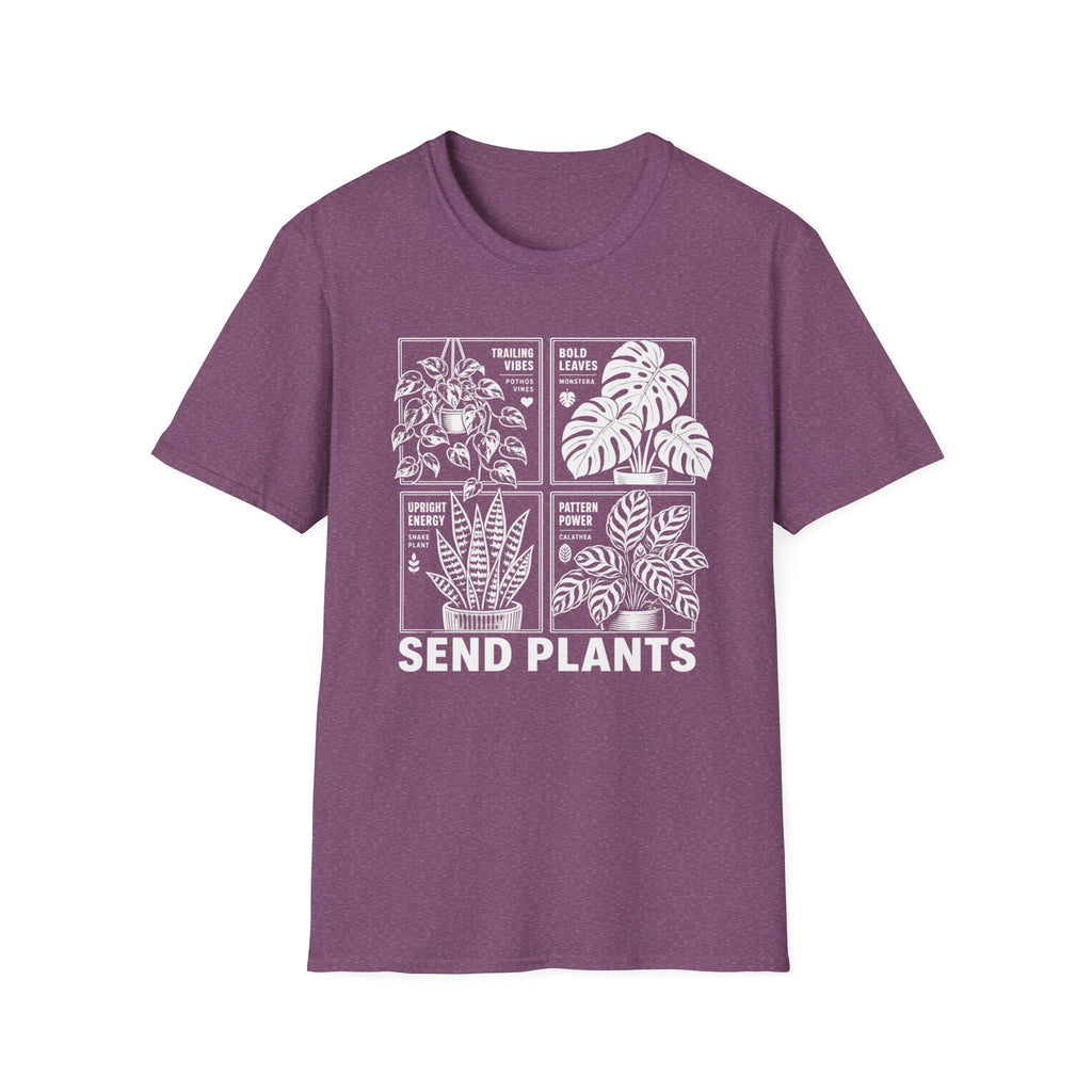 Plant Lover T-Shirt 'Send Plants' Botanical Graphic