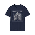 Anatomy of the Lungs T-Shirt — Vintage Medical Diagram Tee