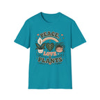 Peace, Love & Plants Retro T-Shirt