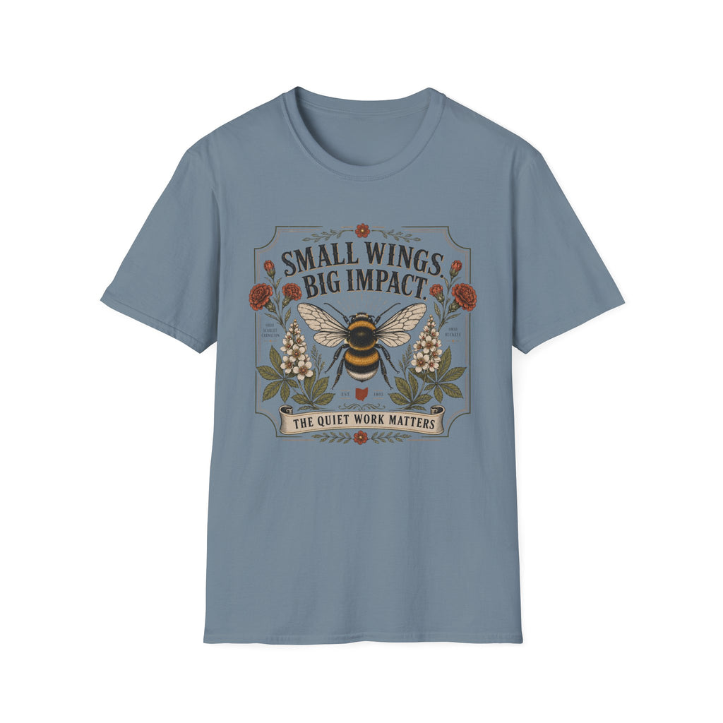 T-Shirt — Small Wings Big Impact Bee Graphic Tee