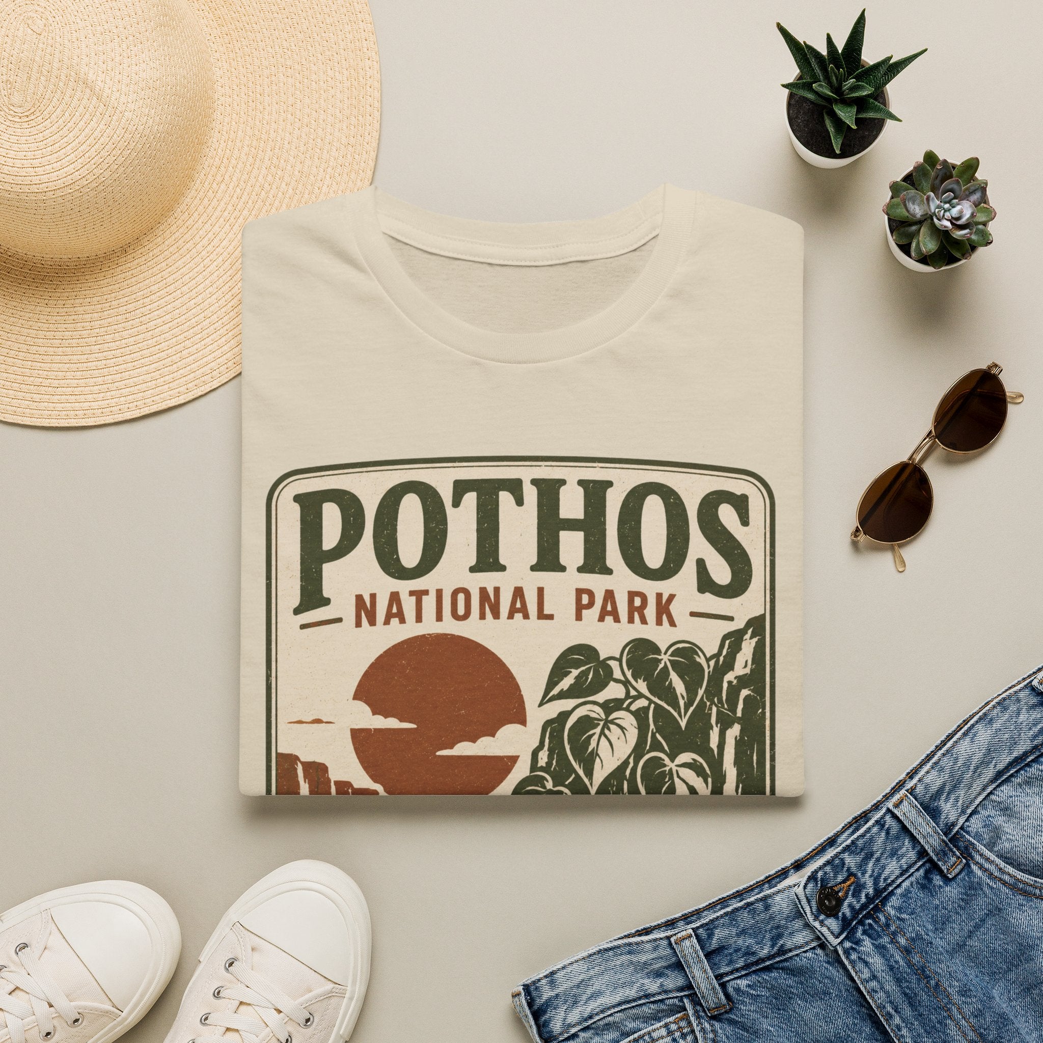 Pothos National Park T-Shirt — Vintage Plant Lover Tee