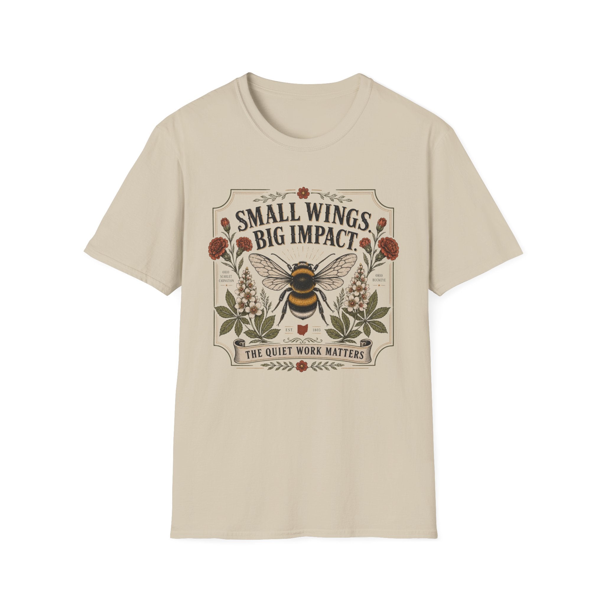 T-Shirt — Small Wings Big Impact Bee Graphic Tee