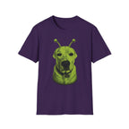 Alien Dog T-Shirt Cute Green Pup with Antennae Graphic Tee