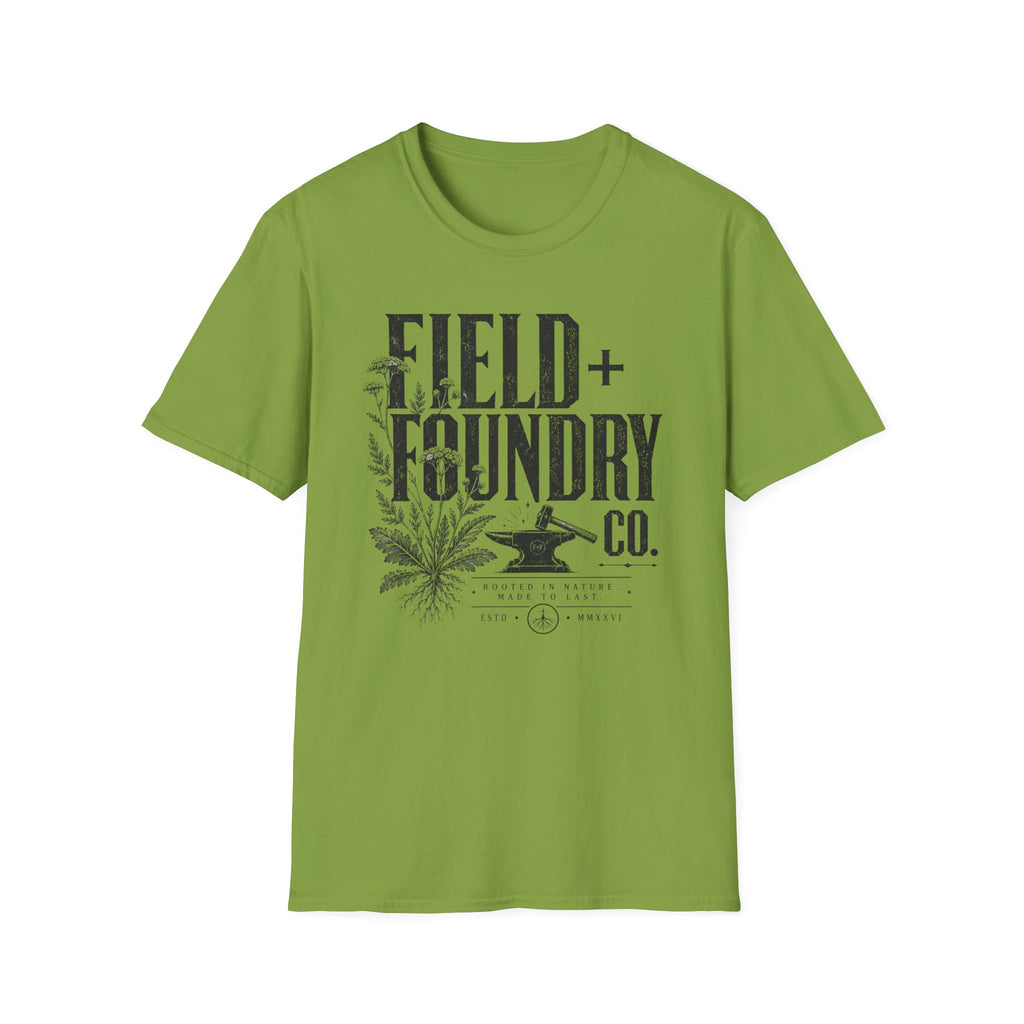 Field + Foundry T-Shirt — Vintage Botanical Logo Tee