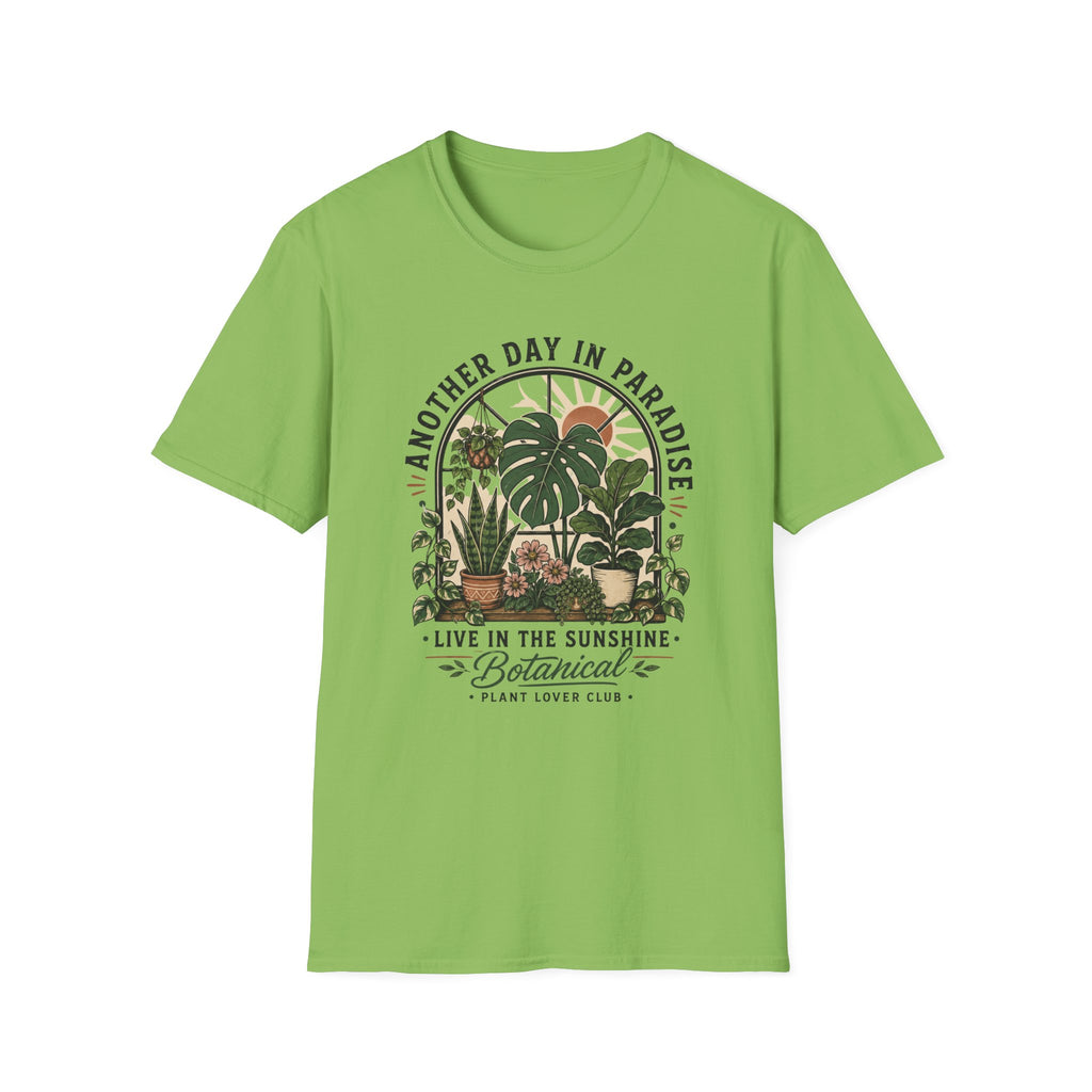 Another Day in Paradise Botanical T-Shirt — Live in the Sunshine Plant Lover Tee