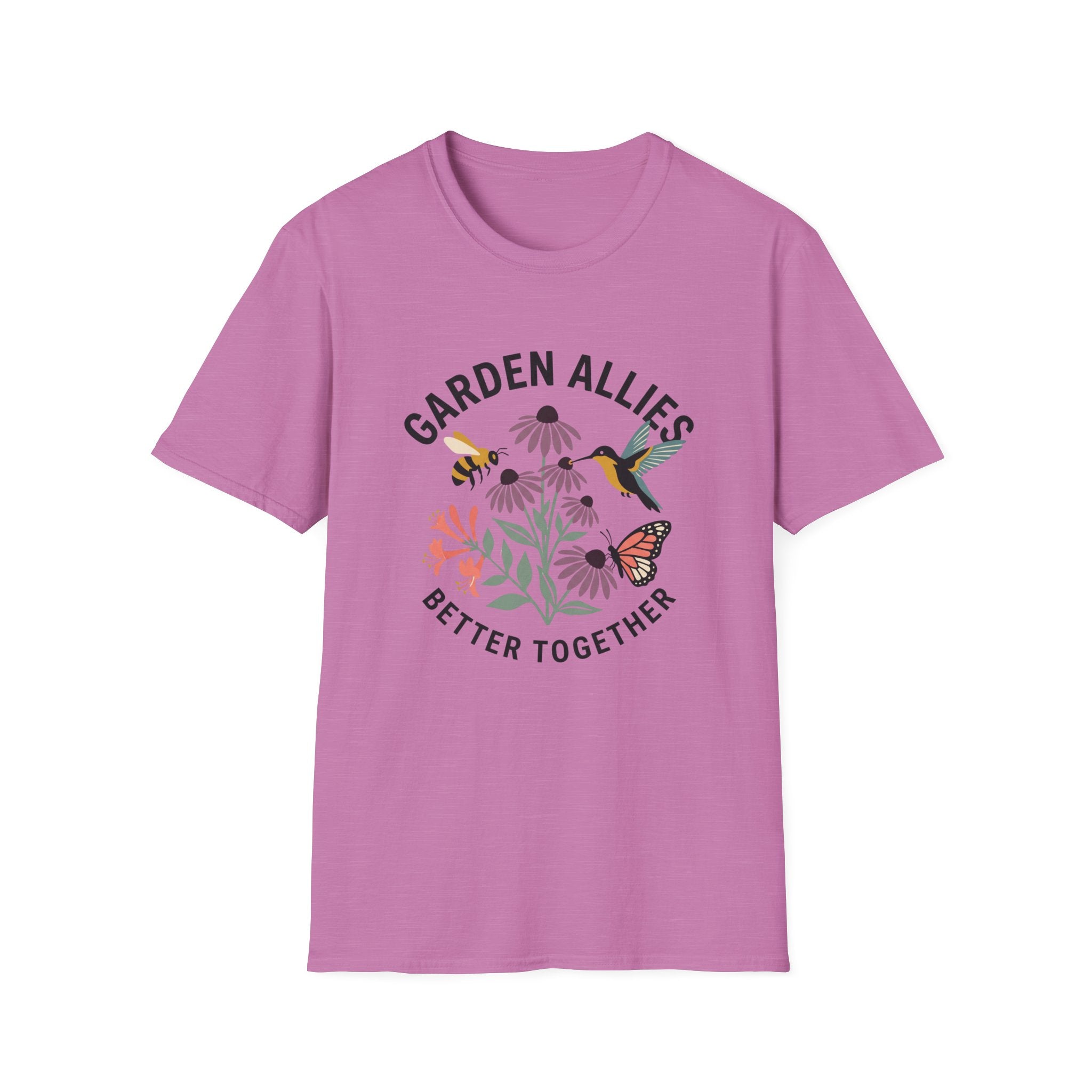 Garden Allies T-Shirt — "Garden Allies: Better Together" Floral Pollinator Tee