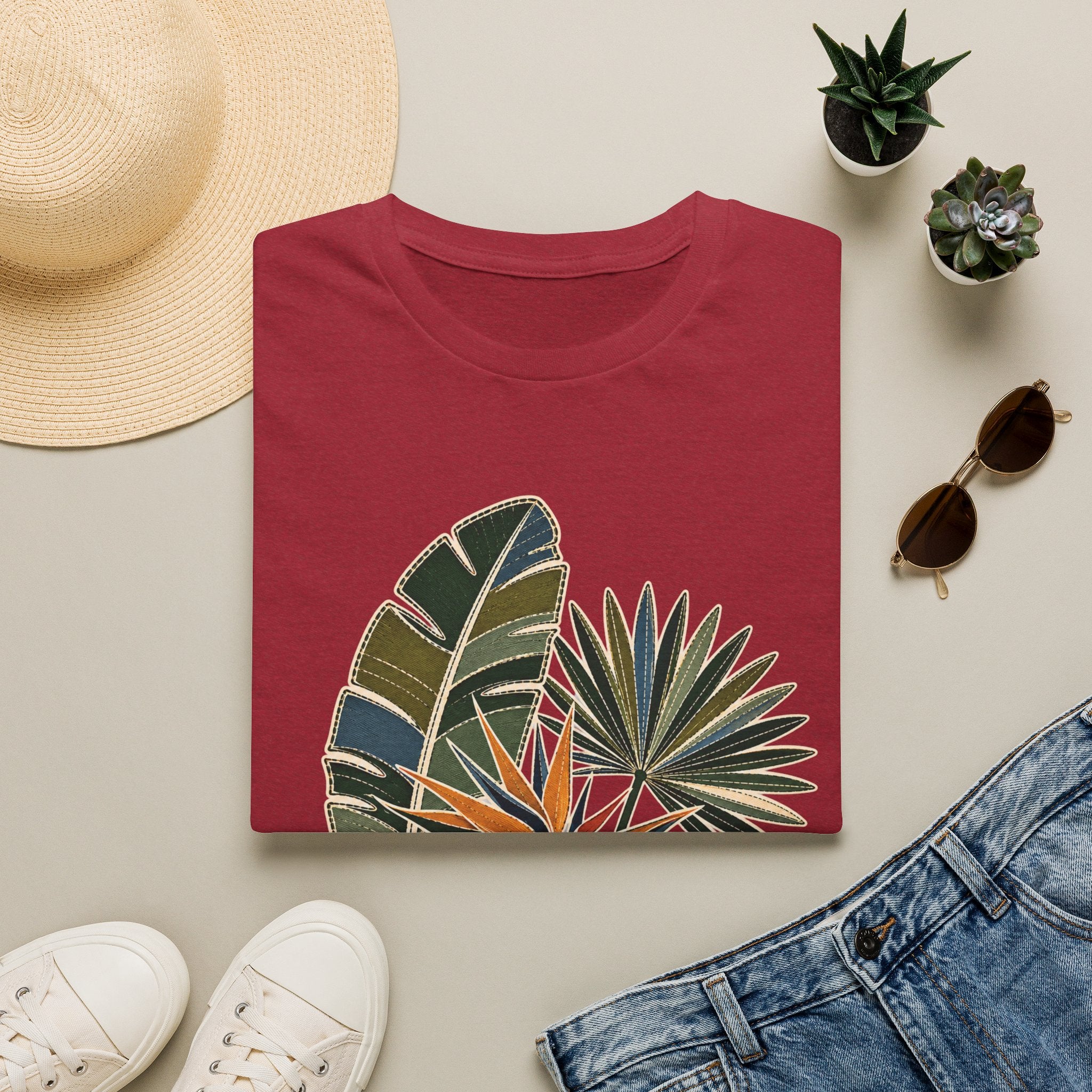 T-Shirt Tropical Palm Leaf Botanical Graphic Tee
