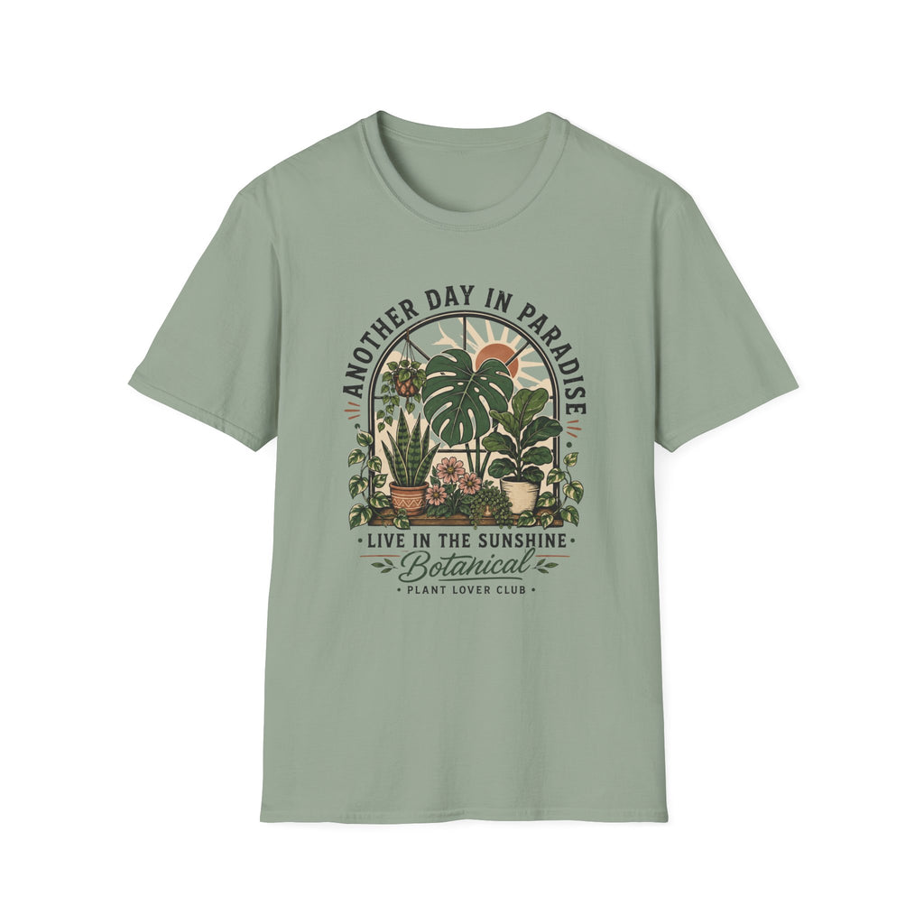 Another Day in Paradise Botanical T-Shirt — Live in the Sunshine Plant Lover Tee